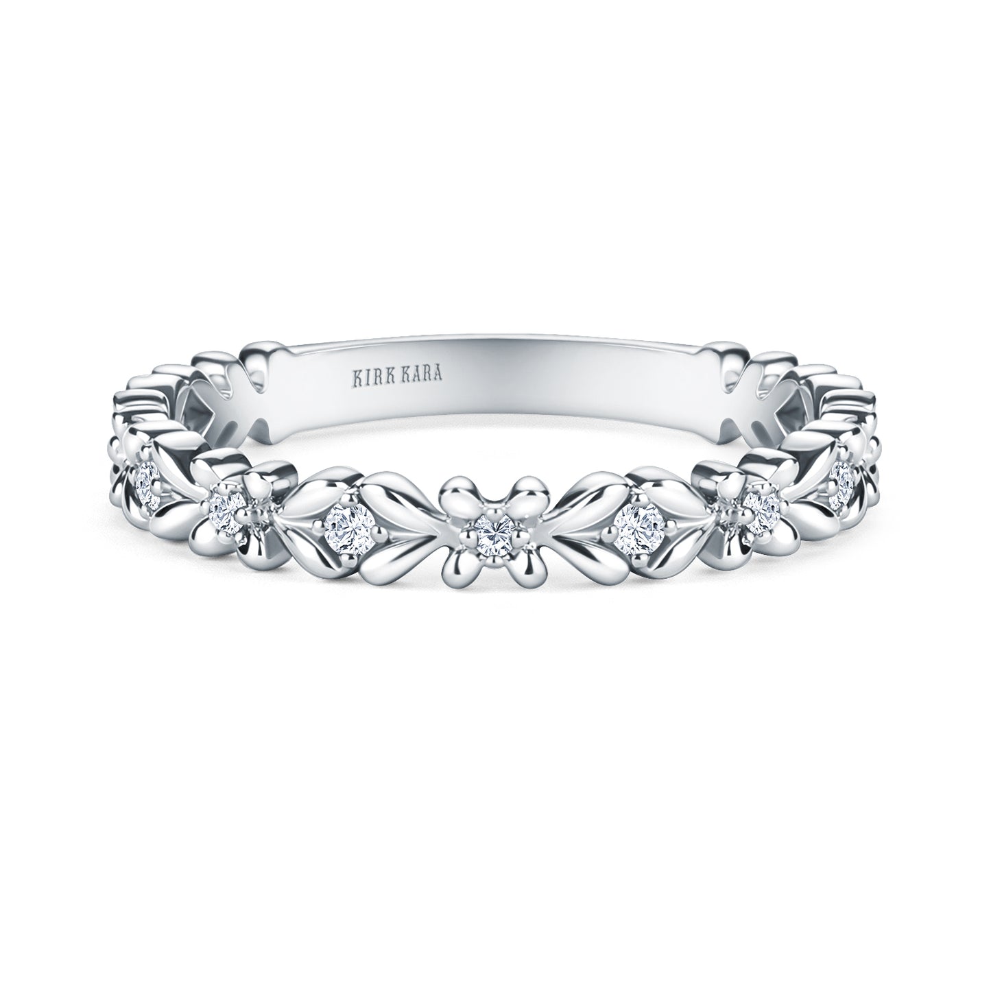 Floral Inspired Diamond Wedding Band