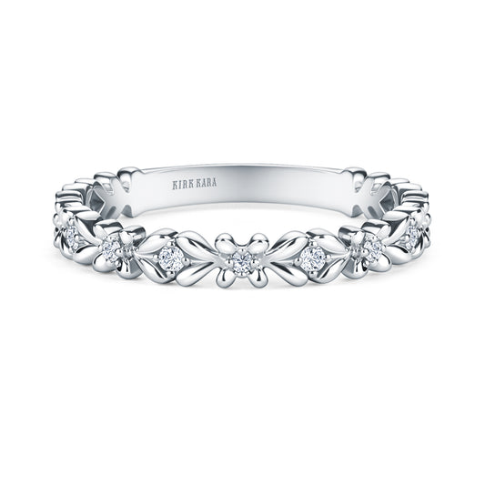 Floral Inspired Diamond Wedding Band