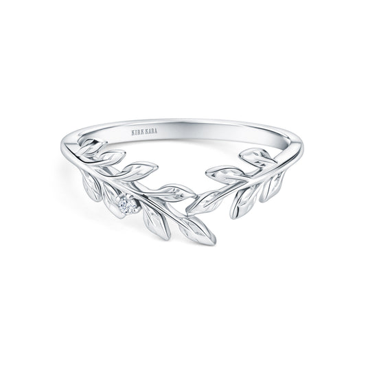 Floral Leaf Inspired Fashion Wedding Band