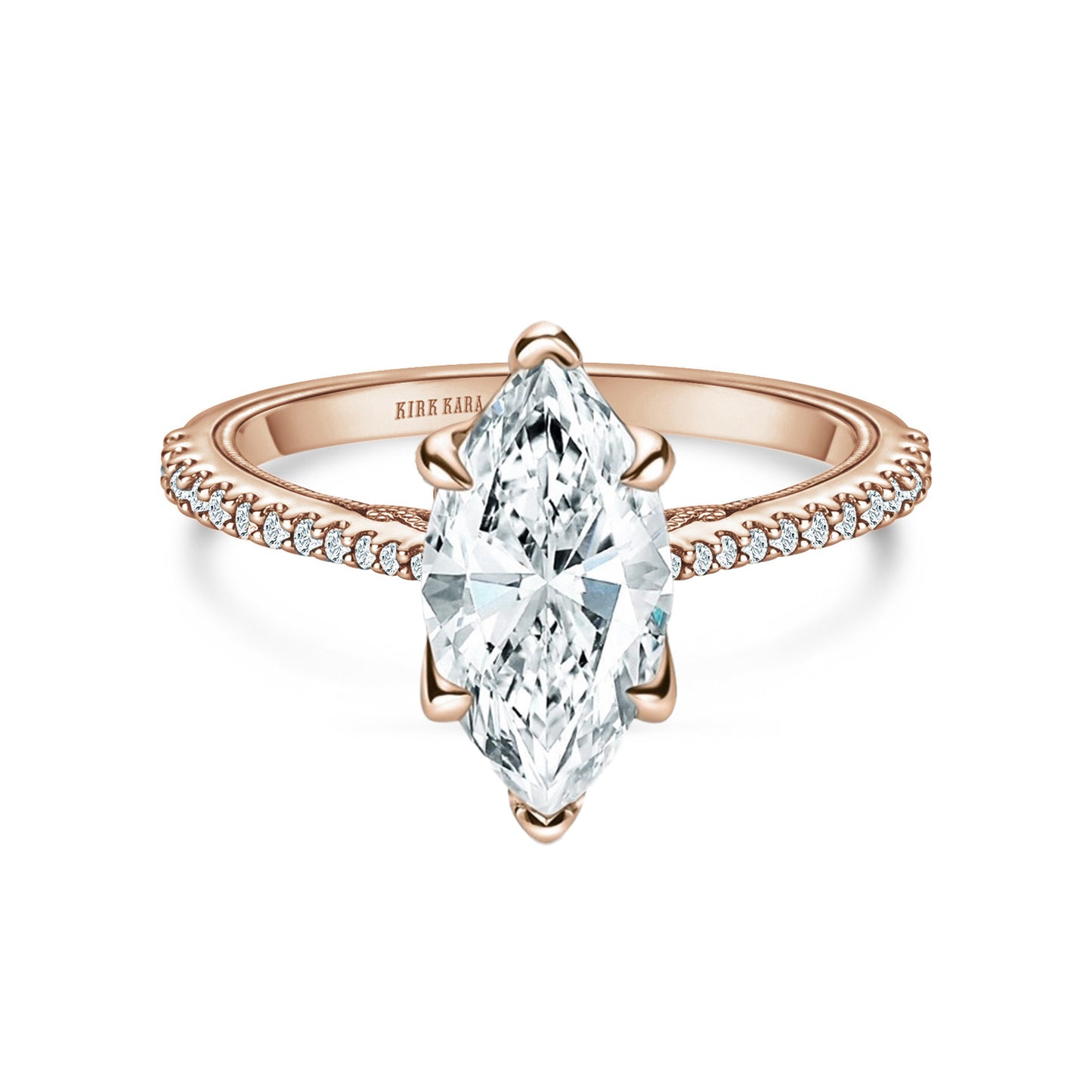 Filigree Diamond Solitaire Engagement Ring