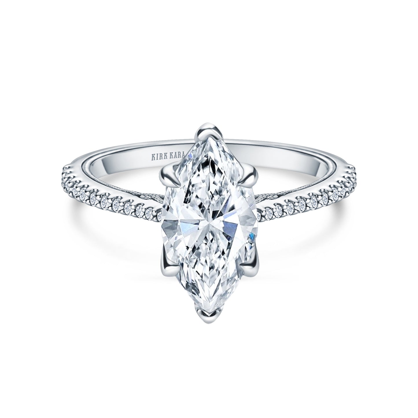 Filigree Diamond Solitaire Engagement Ring