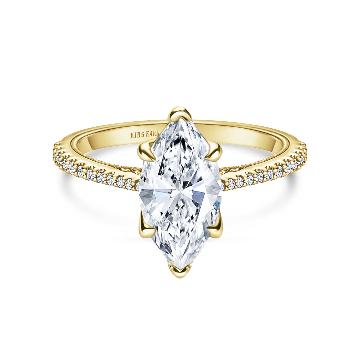 Filigree Diamond Solitaire Engagement Ring