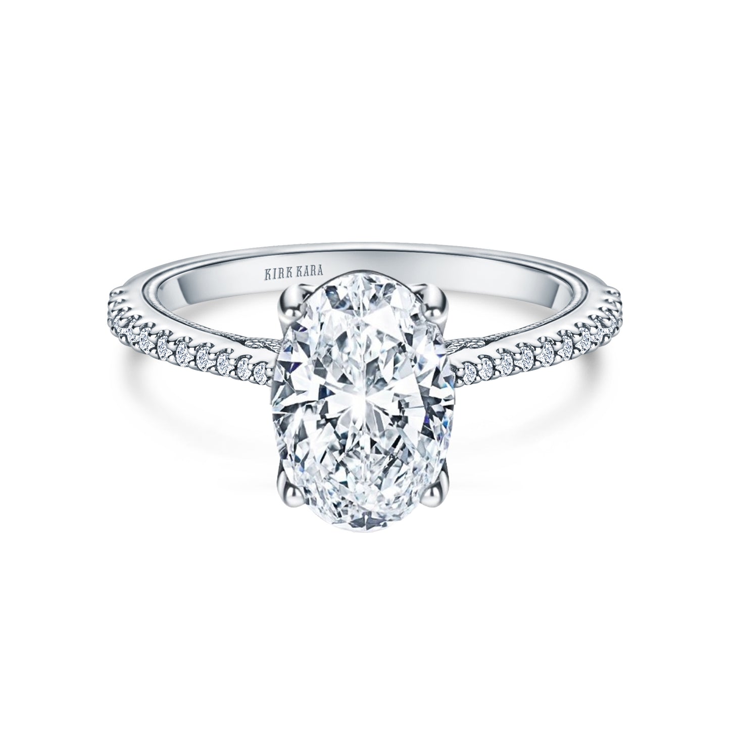 Filigree Diamond Solitaire Engagement Ring