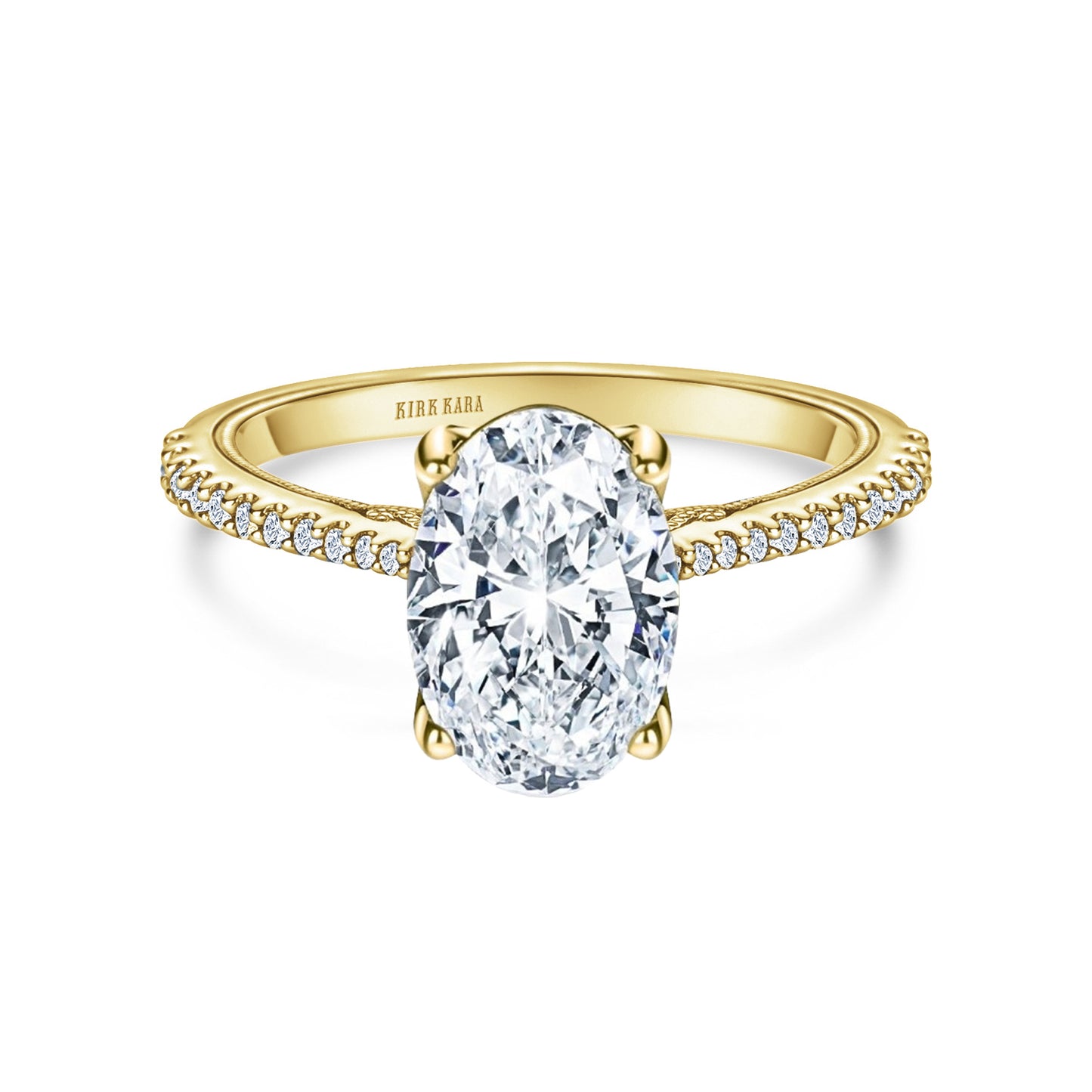 Filigree Diamond Solitaire Engagement Ring