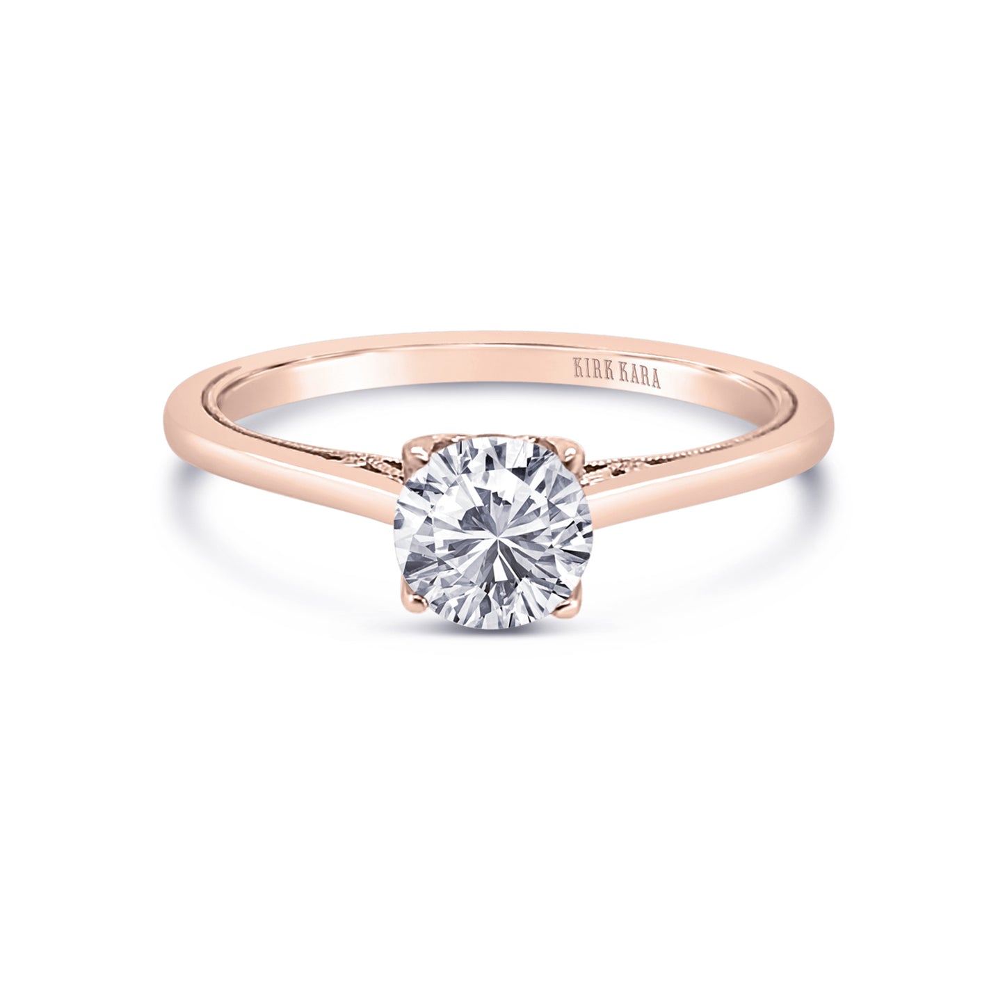 Classic Filigree Milgrain Solitaire Engagement Ring