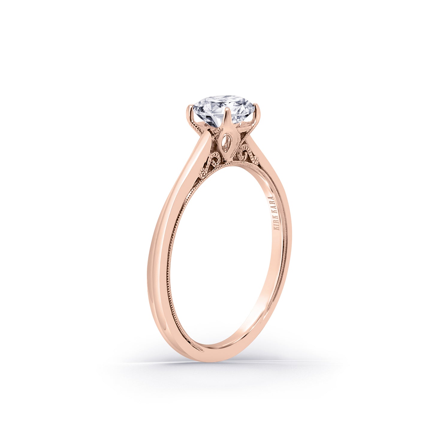 Classic Filigree Milgrain Solitaire Engagement Ring