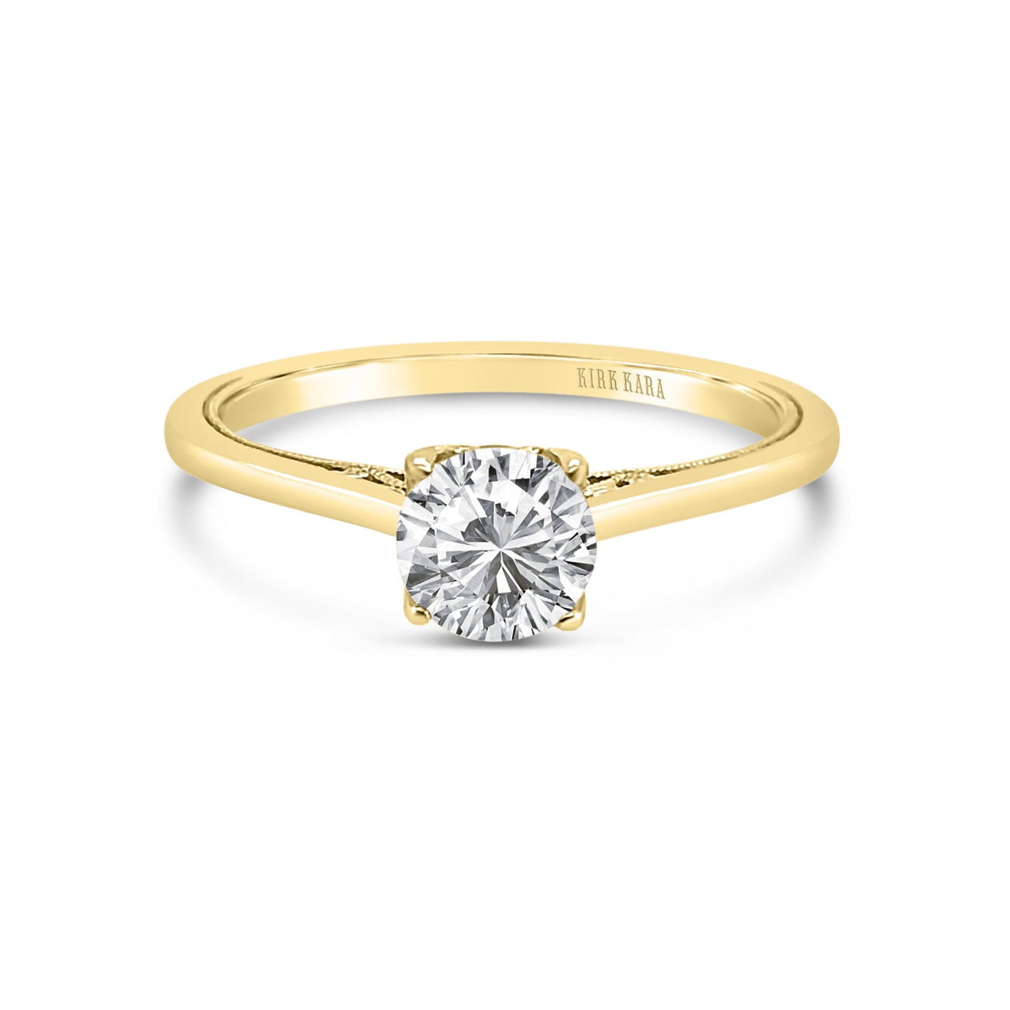 Classic Filigree Milgrain Solitaire Engagement Ring