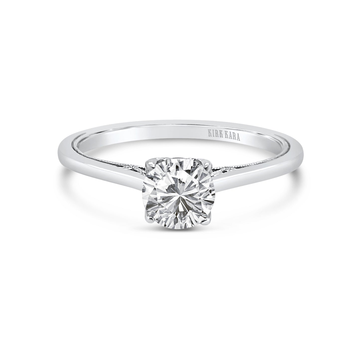 Classic Filigree Milgrain Solitaire Engagement Ring