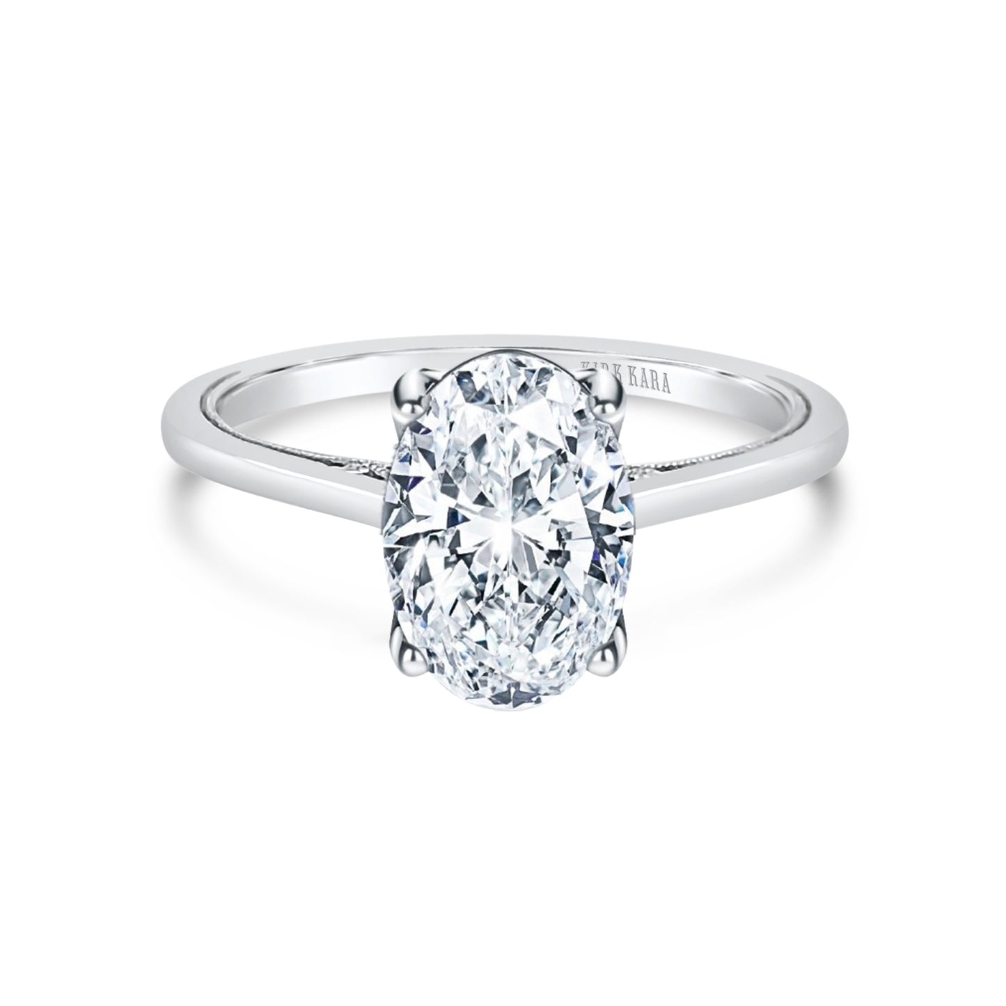 Filigree Milgrain Solitaire Engagement Ring