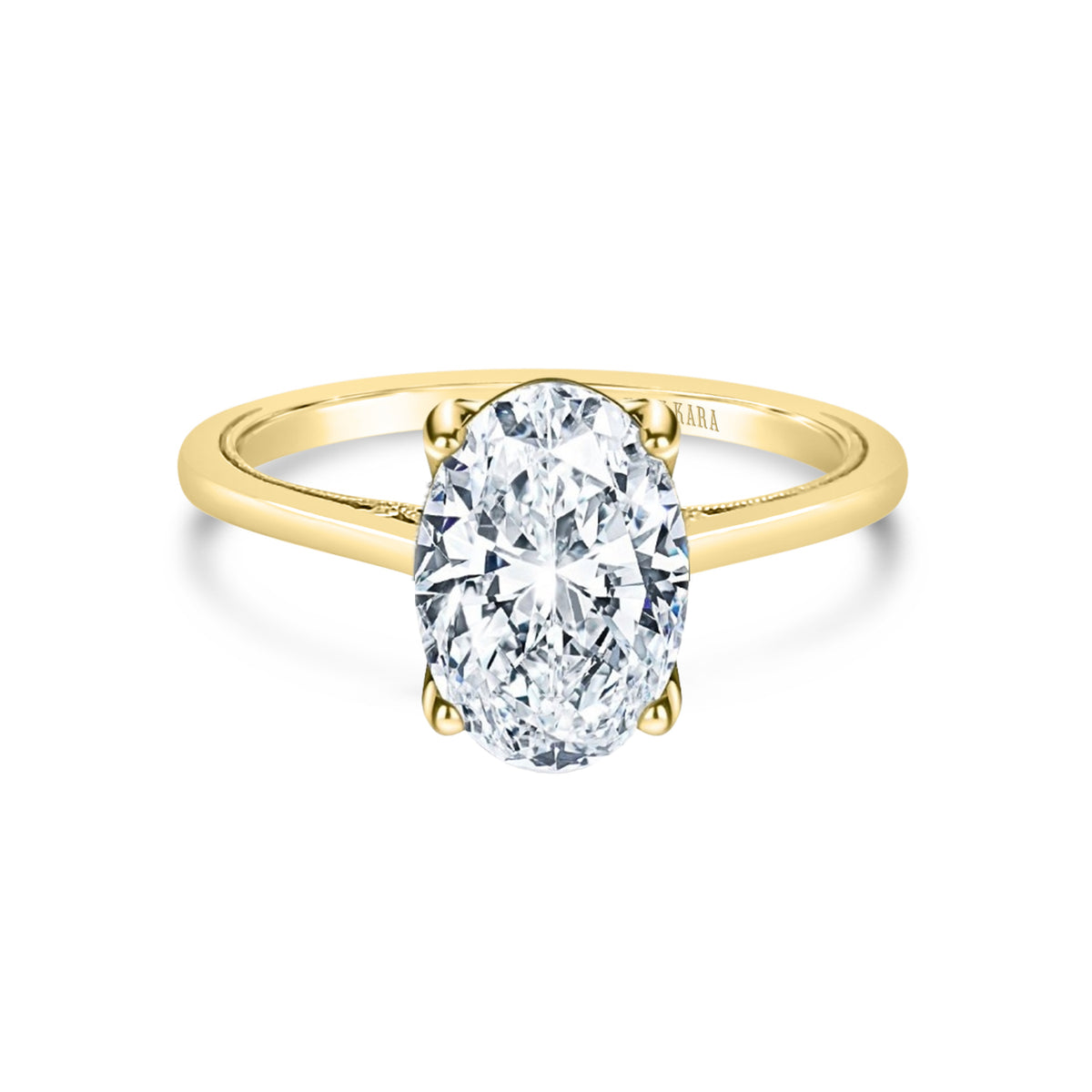 Filigree Milgrain Solitaire Engagement Ring