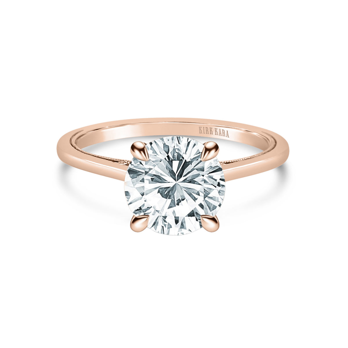 Filigree Milgrain Solitaire Engagement Ring