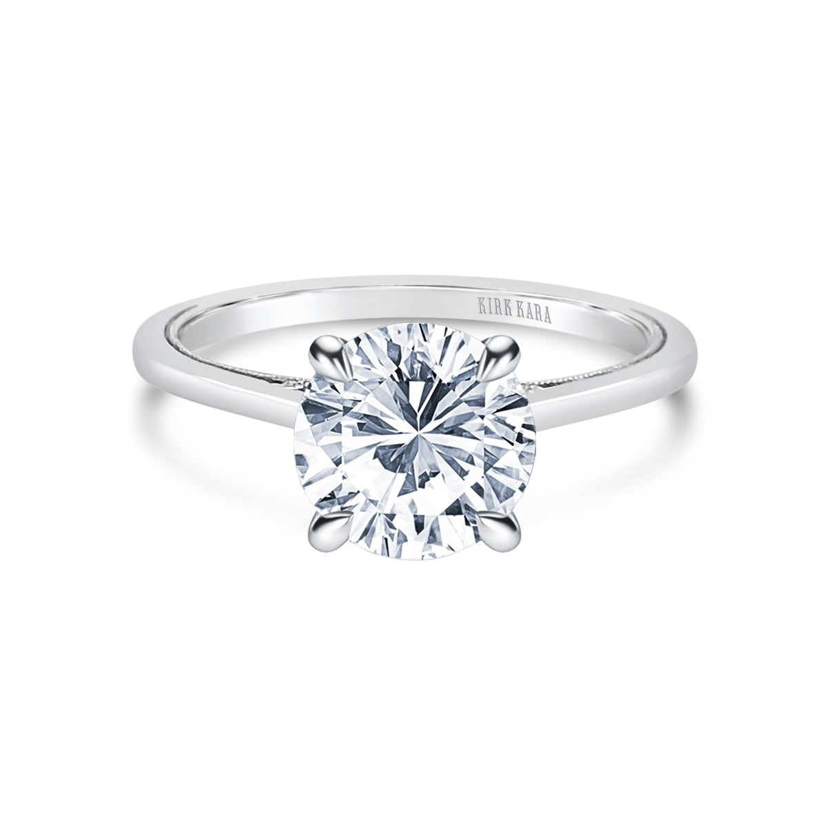 Filigree Milgrain Solitaire Engagement Ring