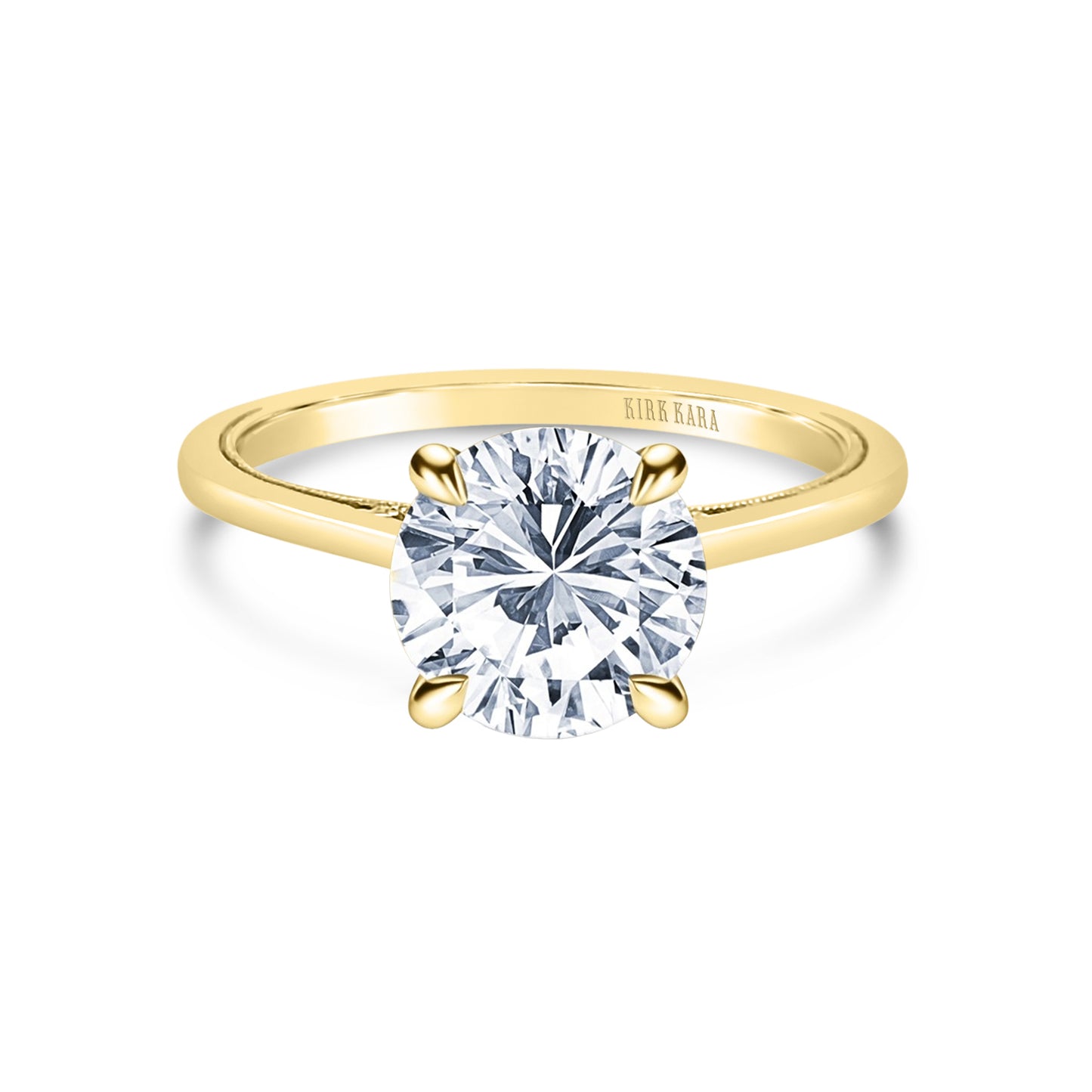 Filigree Milgrain Solitaire Engagement Ring