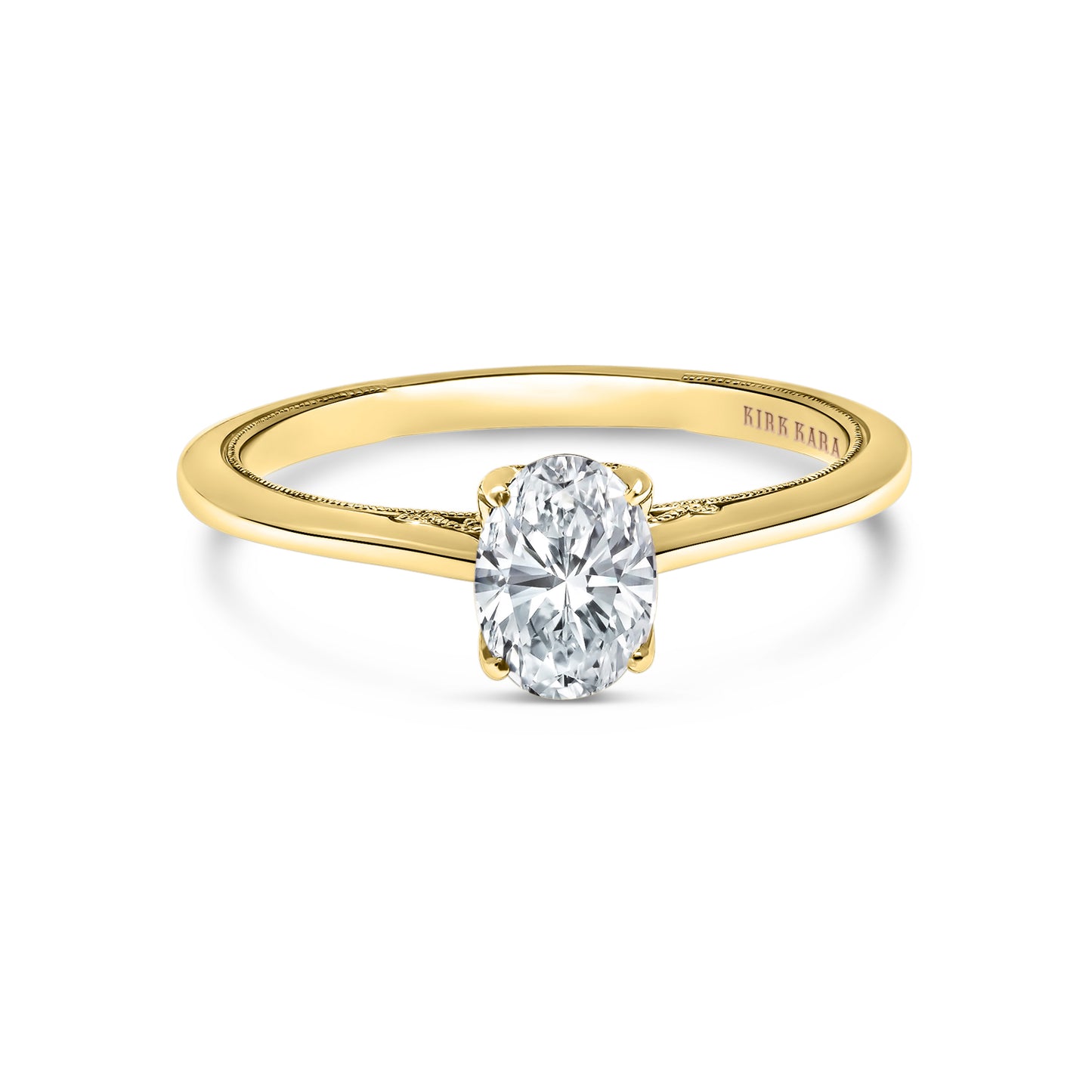 Classic Filigree Milgrain Solitaire Engagement Ring