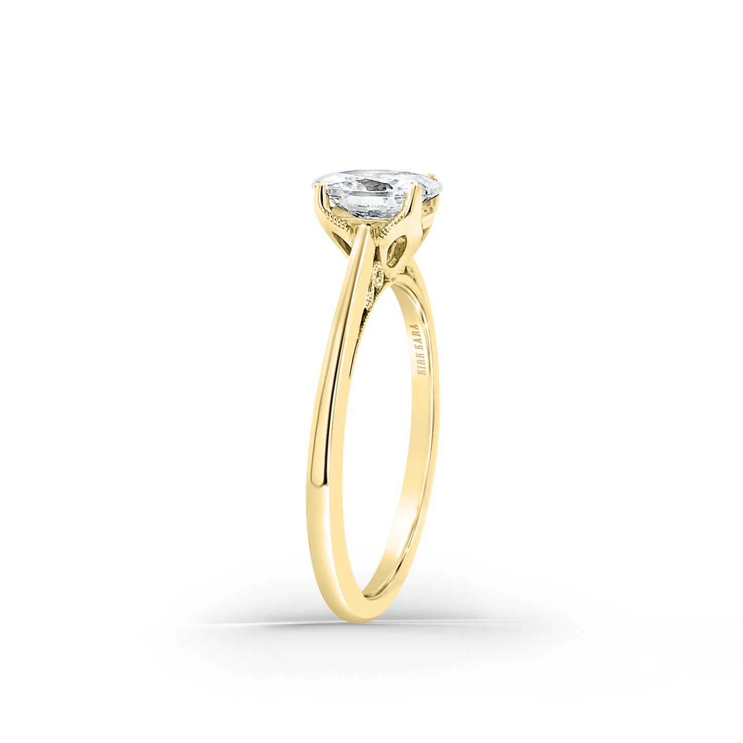 Classic Filigree Milgrain Solitaire Engagement Ring