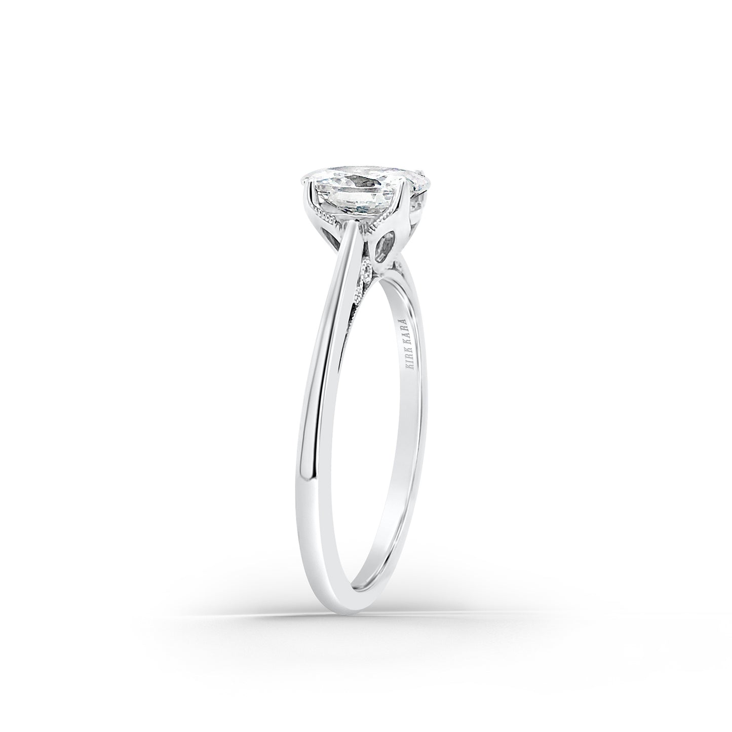 Classic Filigree Milgrain Solitaire Engagement Ring