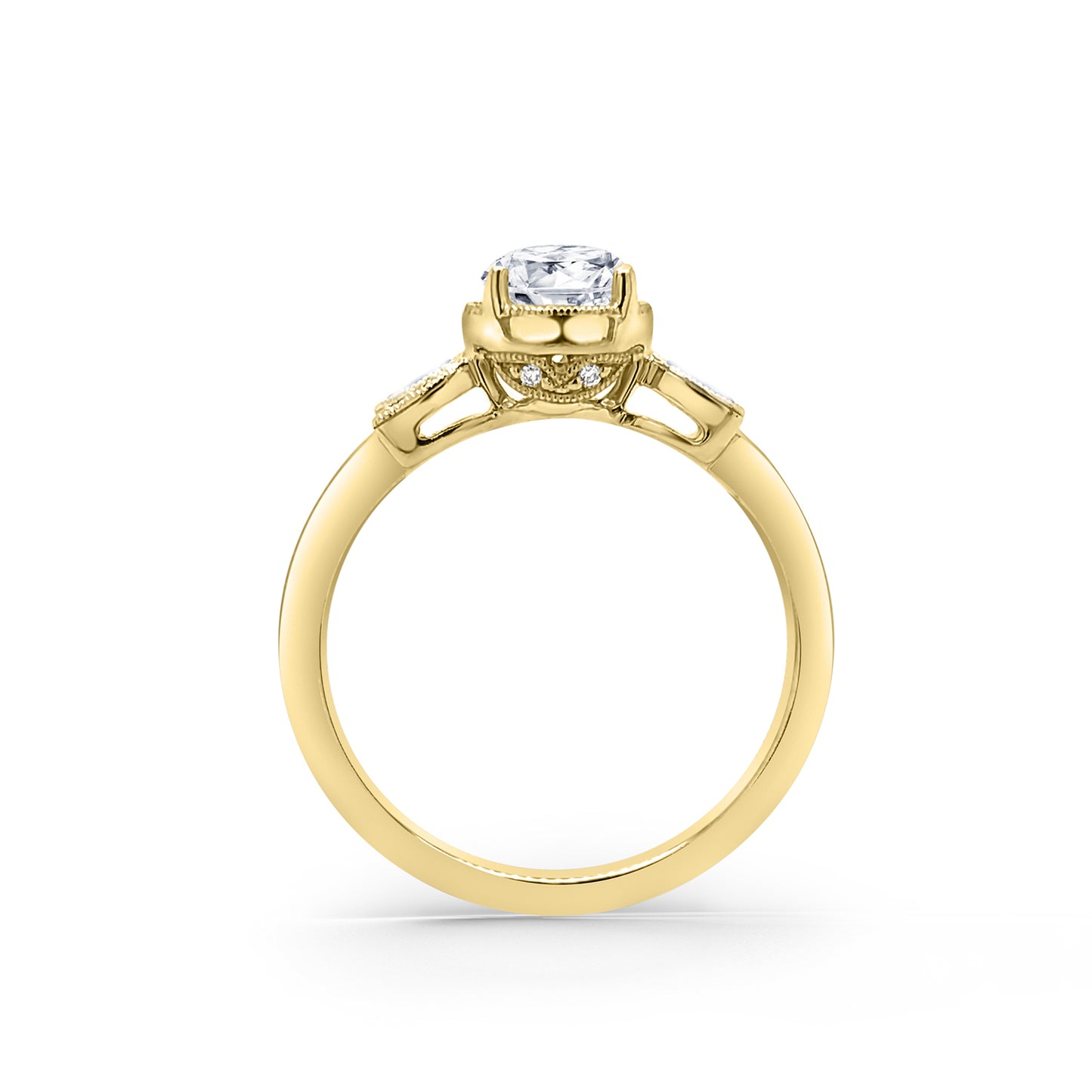Floral Boho Tsavorite Diamond Engagement Ring