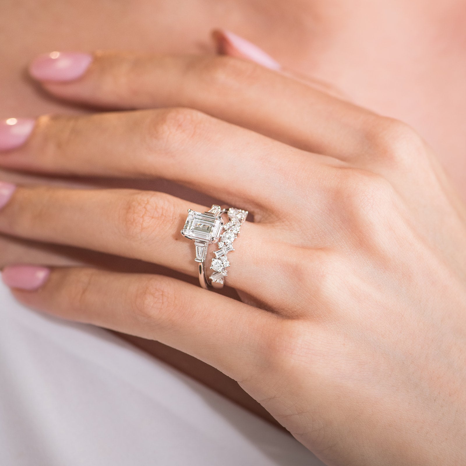 Braided Solitaire Cushion Cut Engagement Ring