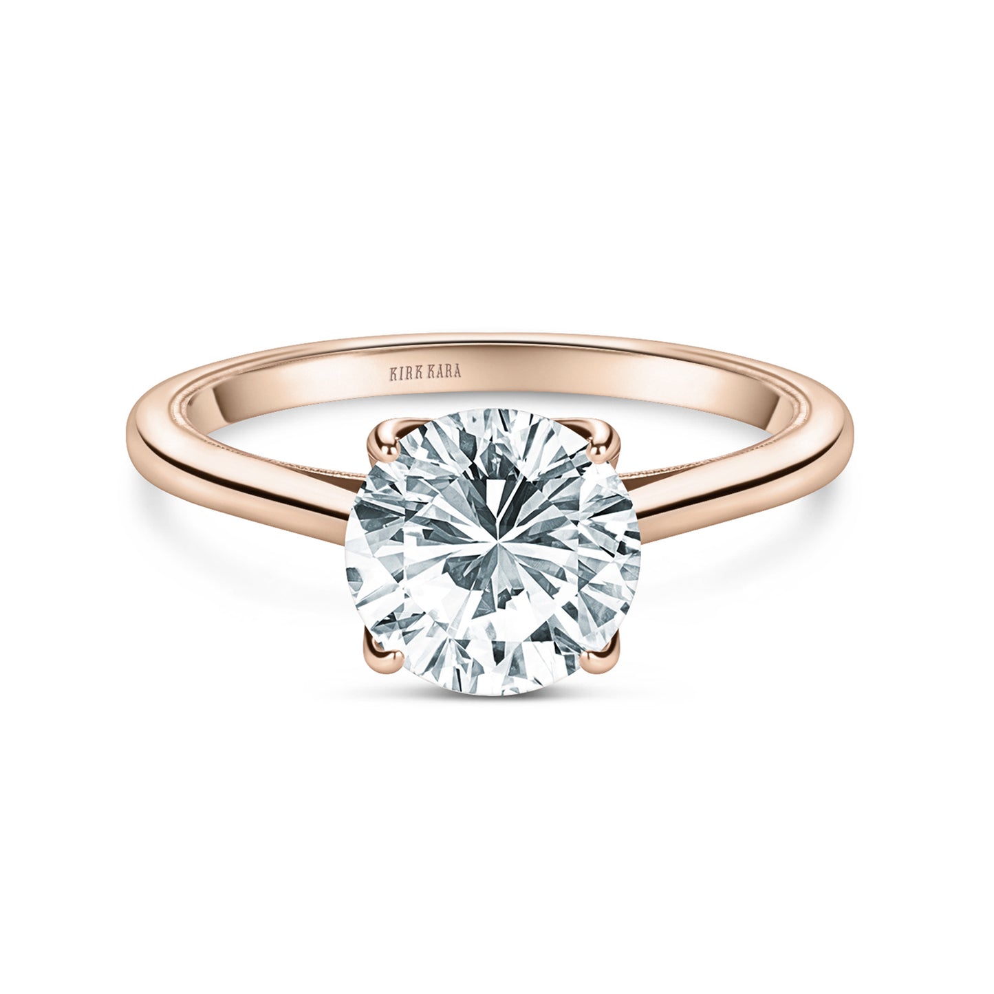 Cathedral Hidden Halo Solitaire Engagement Ring