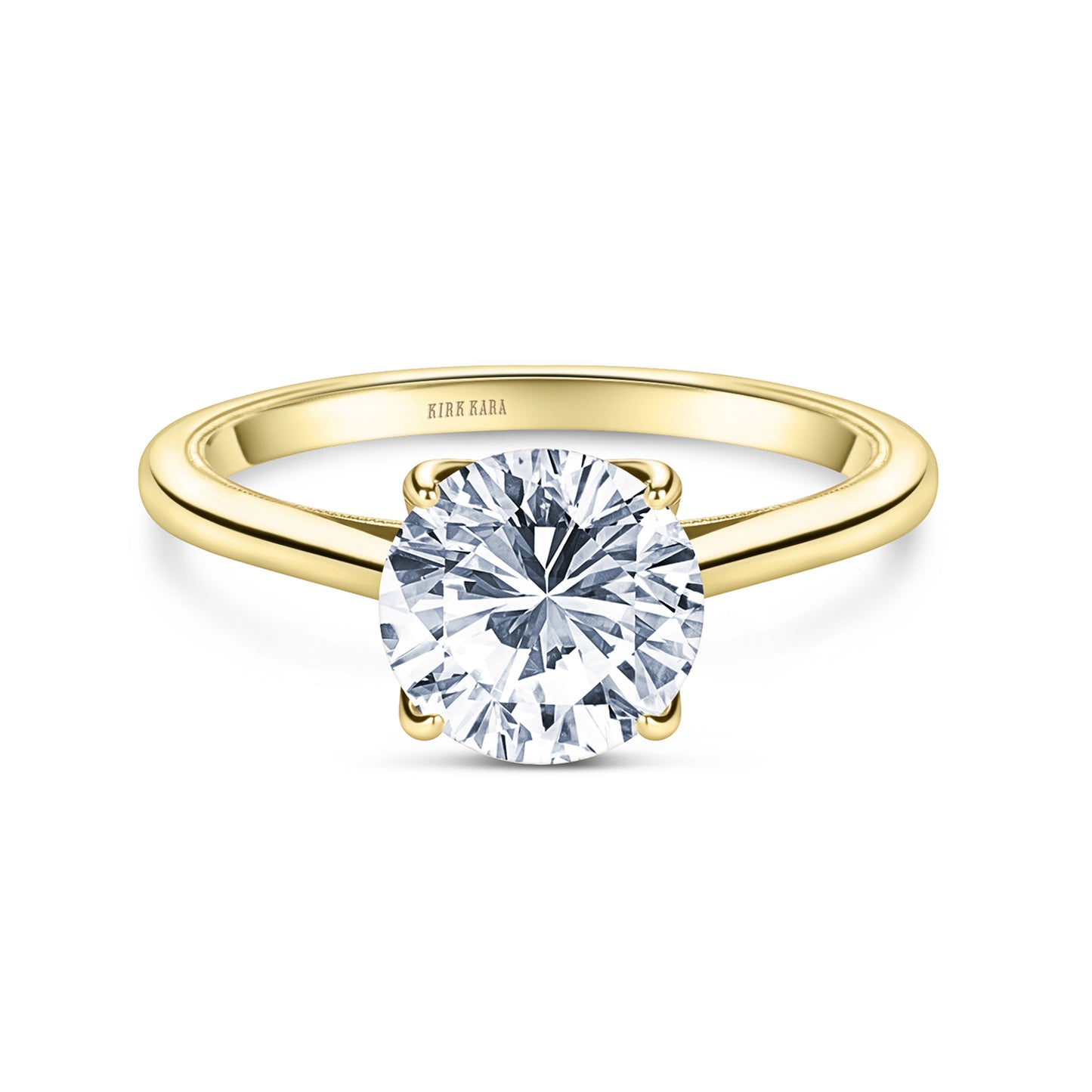 Cathedral Hidden Halo Solitaire Engagement Ring