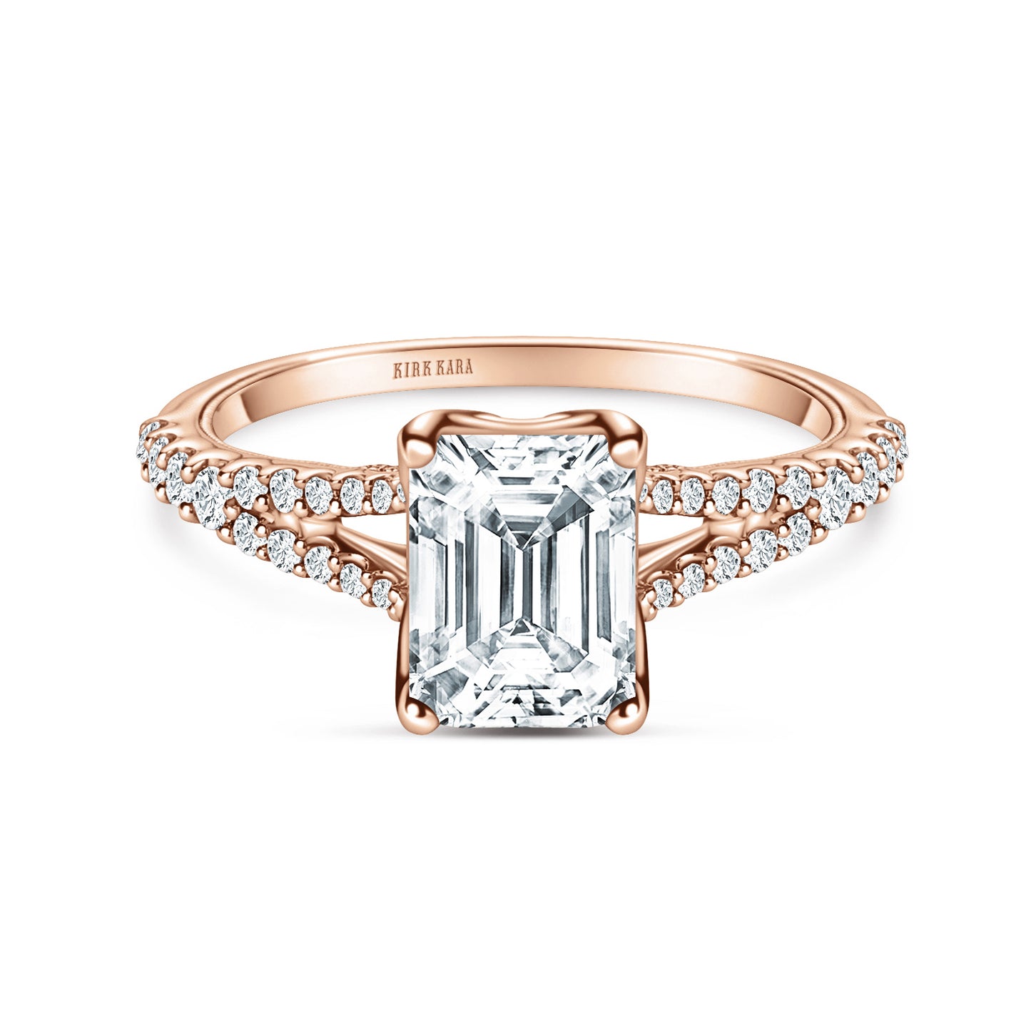 Classic Split Shank Filigree Diamond Engagement Ring