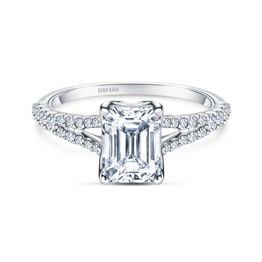 Classic Split Shank Filigree Diamond Engagement Ring