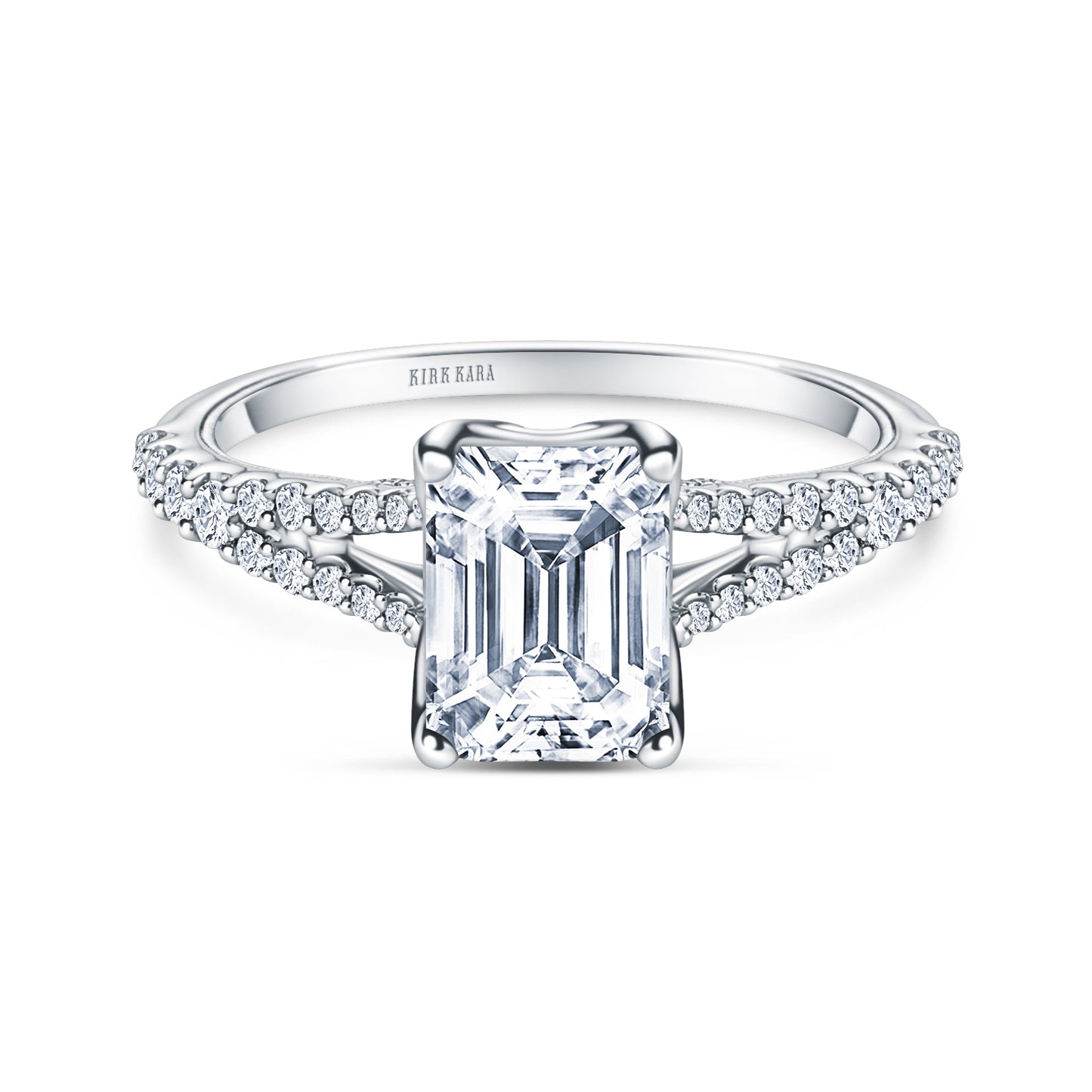 Classic Split Shank Filigree Diamond Engagement Ring