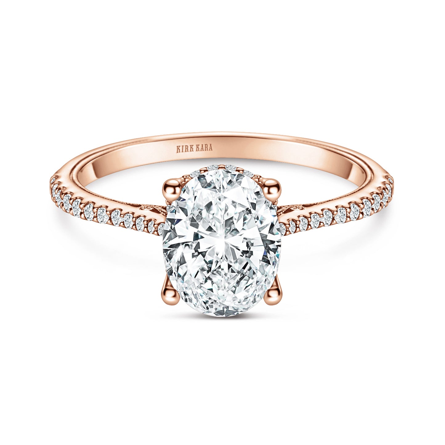 Hidden Halo Classic Solitaire Diamond Engagement Ring