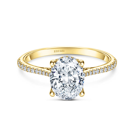 Hidden Halo Classic Solitaire Diamond Engagement Ring