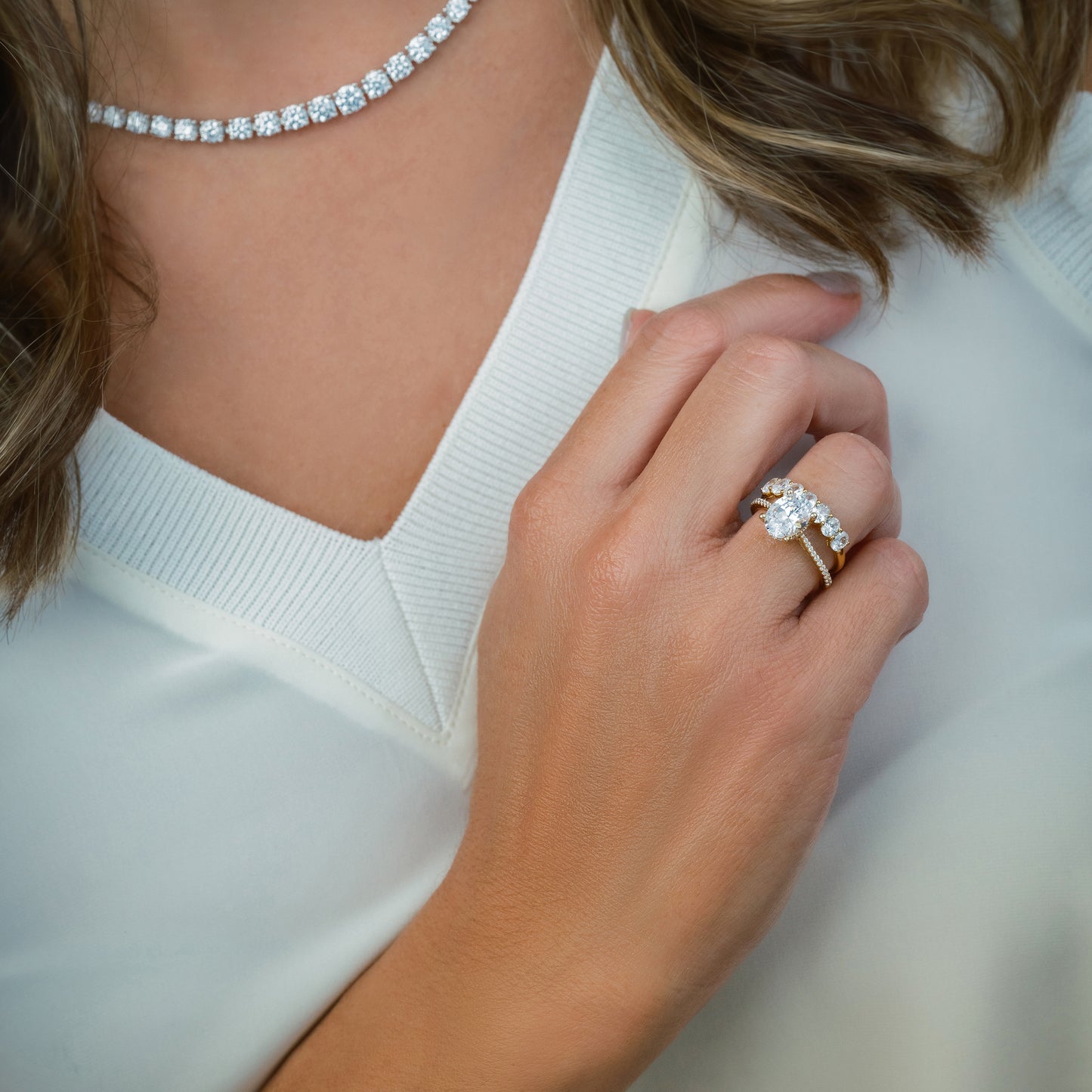 Hidden Halo Classic Solitaire Diamond Engagement Ring