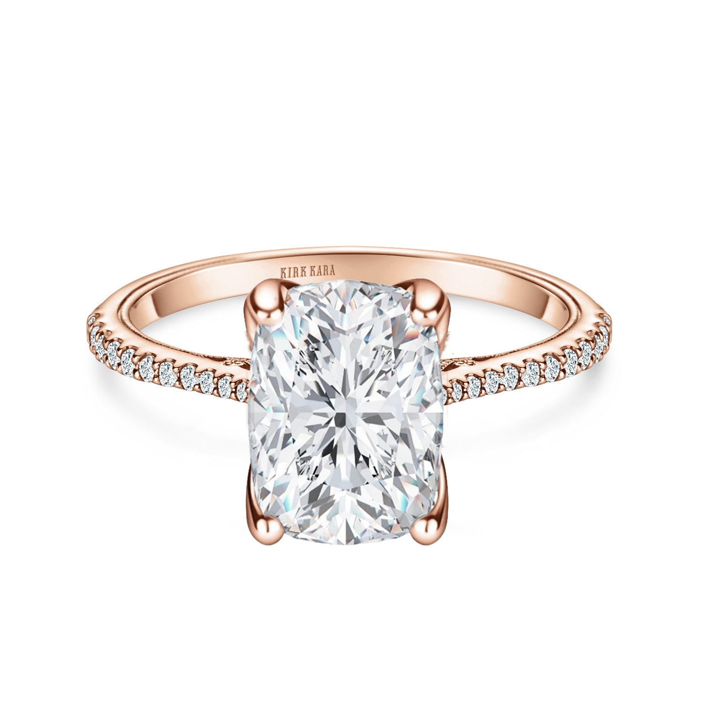 Hidden Halo Classic Solitaire Diamond Engagement Ring