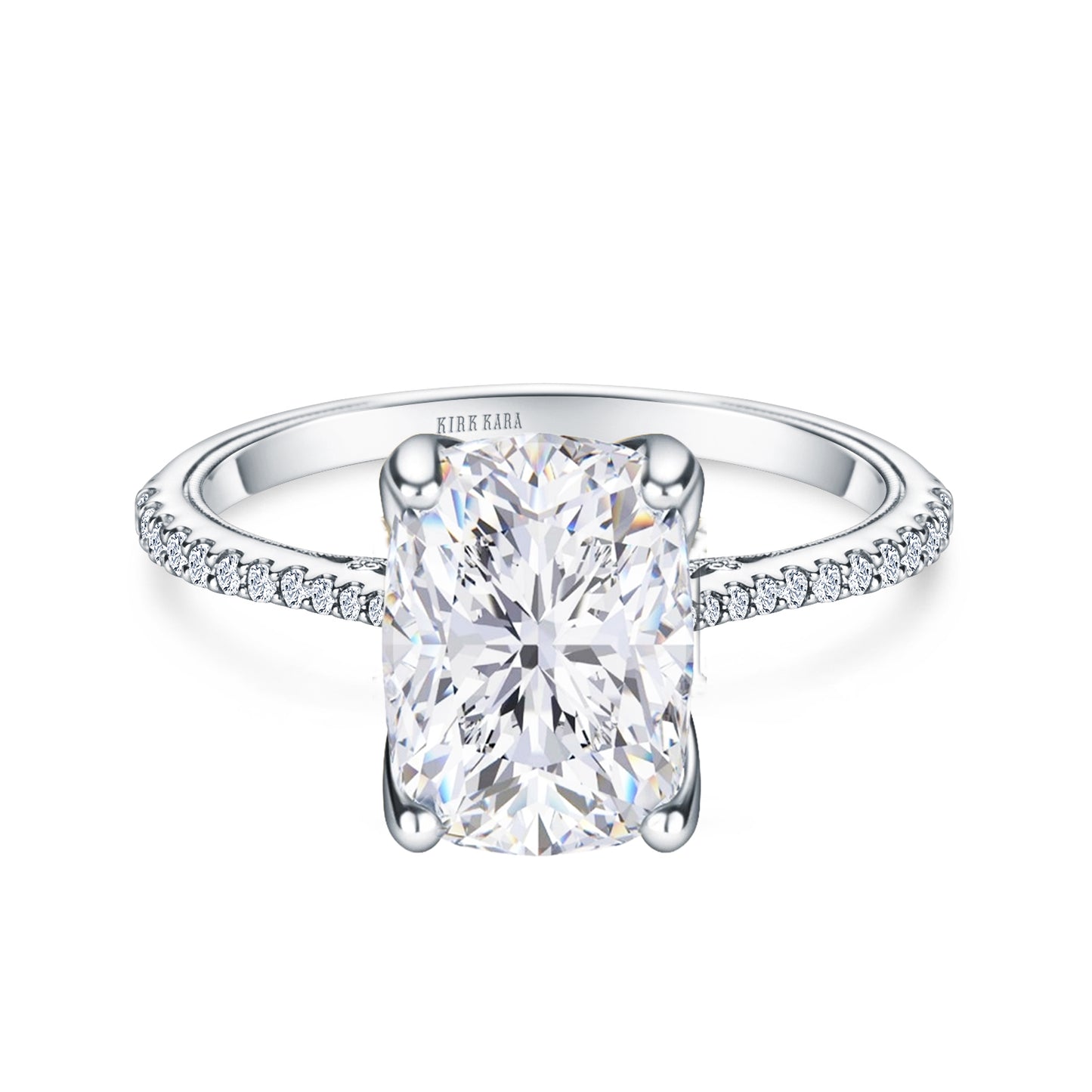Hidden Halo Classic Solitaire Diamond Engagement Ring