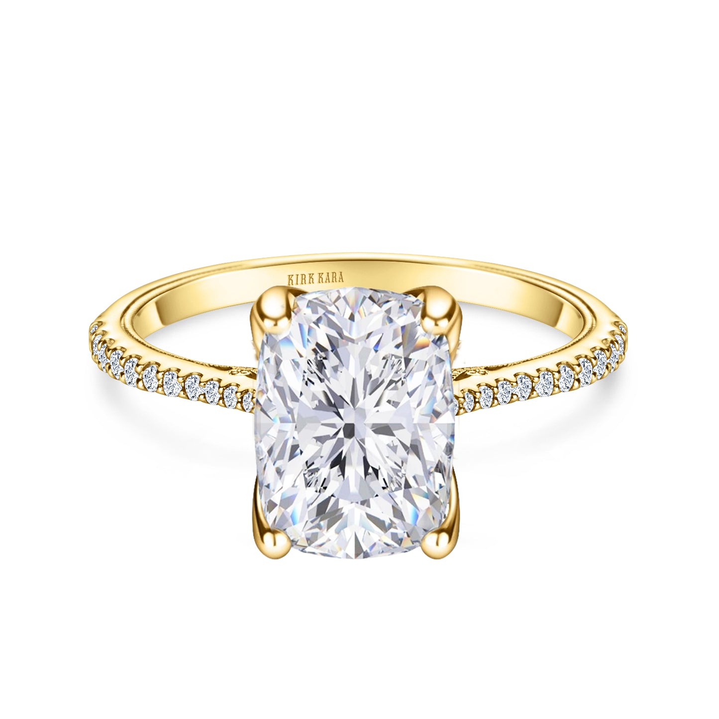 Hidden Halo Classic Solitaire Diamond Engagement Ring