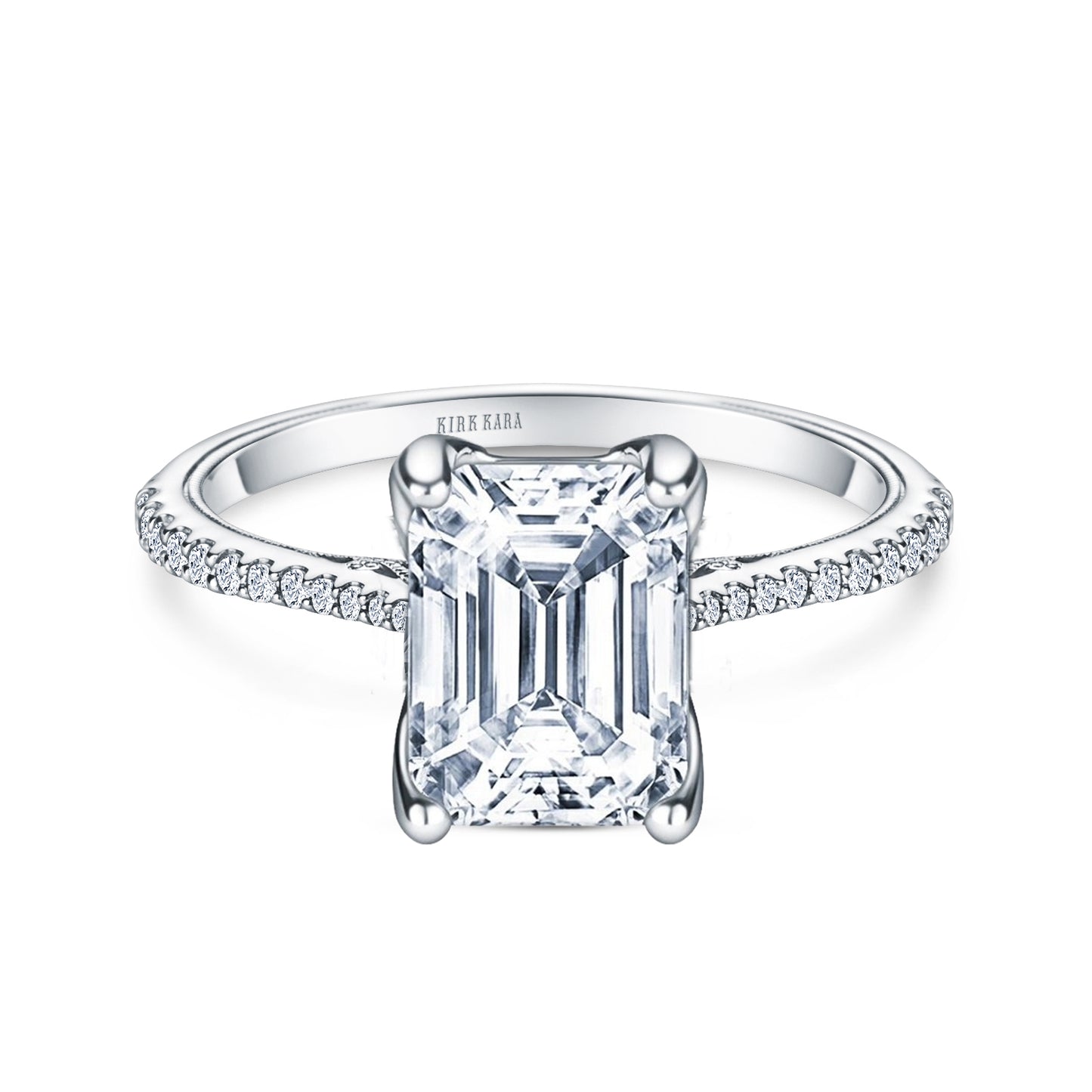 Hidden Halo Classic Solitaire Diamond Engagement Ring