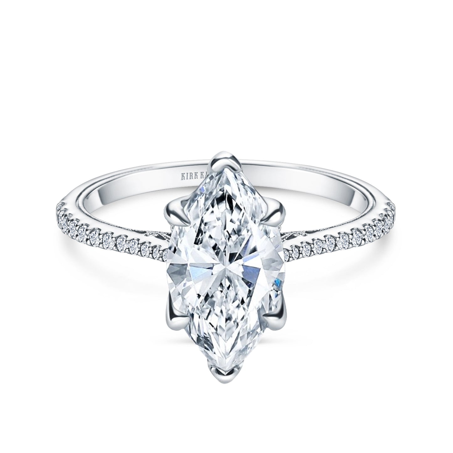 Hidden Halo Classic Solitaire Diamond Engagement Ring