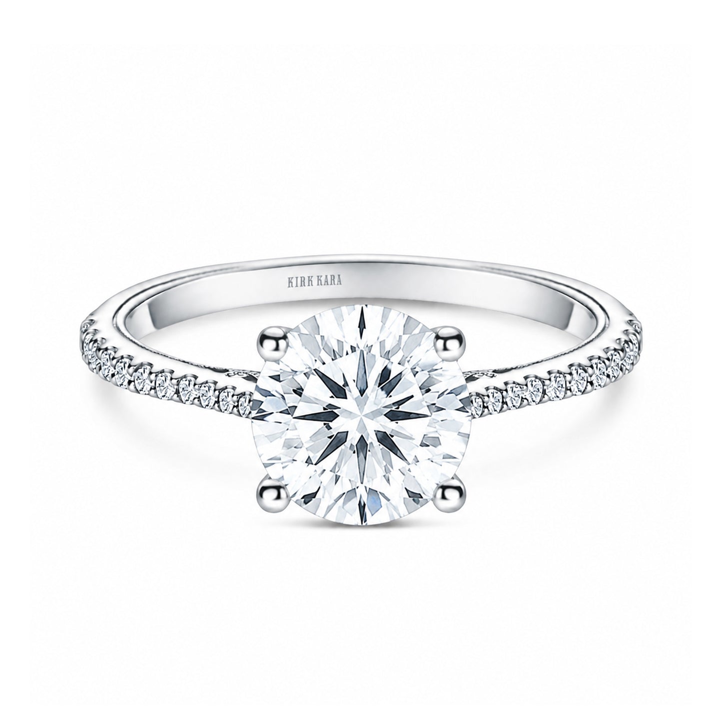 Hidden Halo Classic Solitaire Diamond Engagement Ring