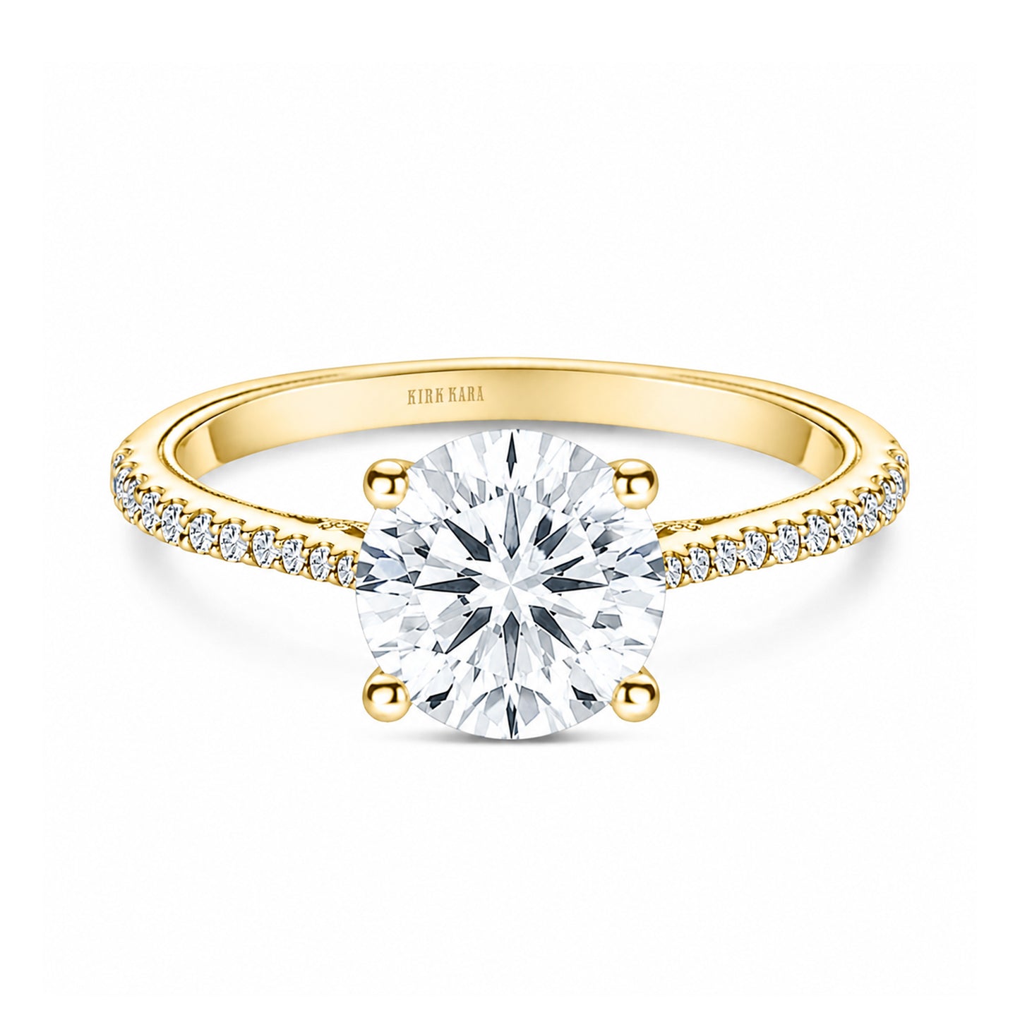 Hidden Halo Classic Solitaire Diamond Engagement Ring