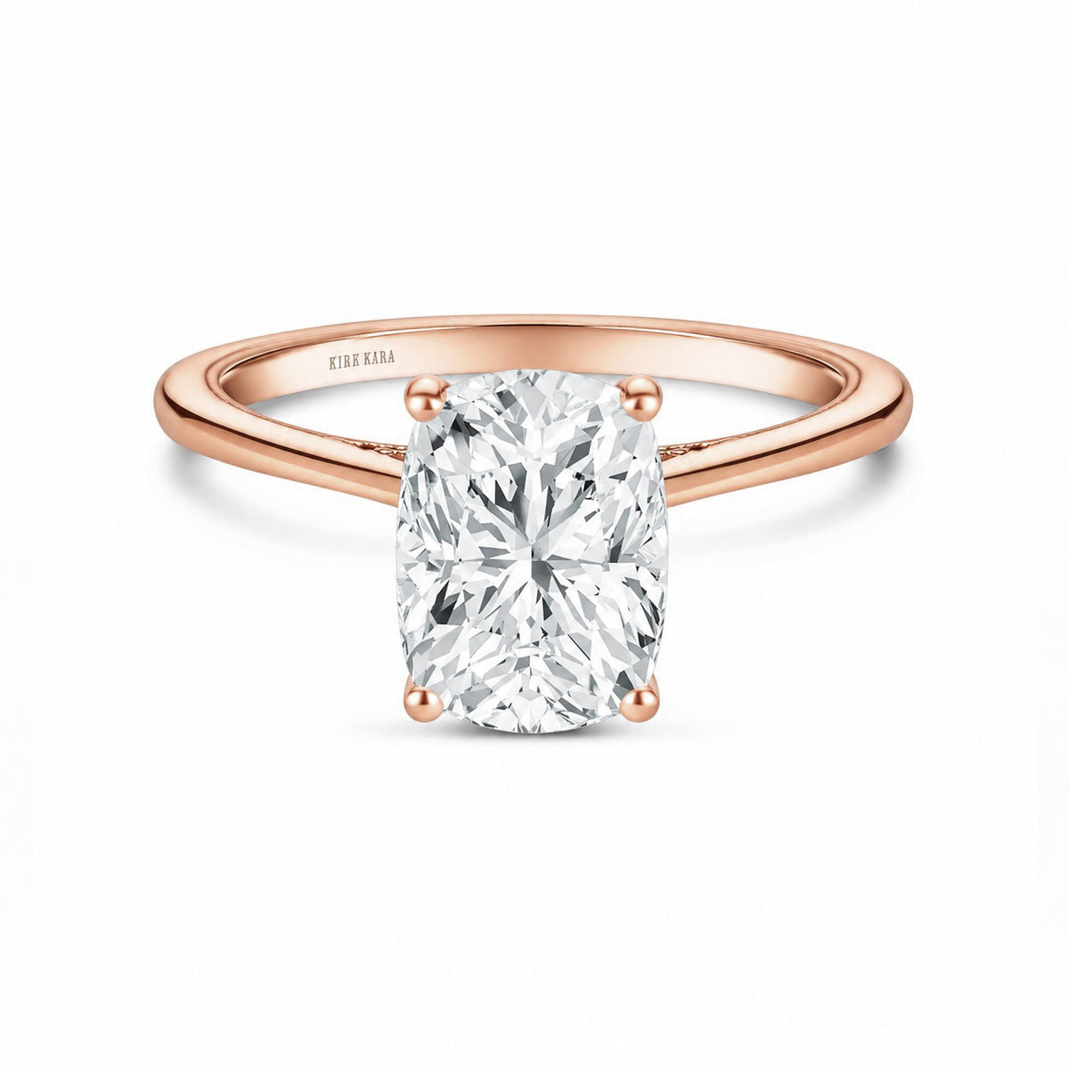 Cathedral Hidden Halo Solitaire Engagement Ring