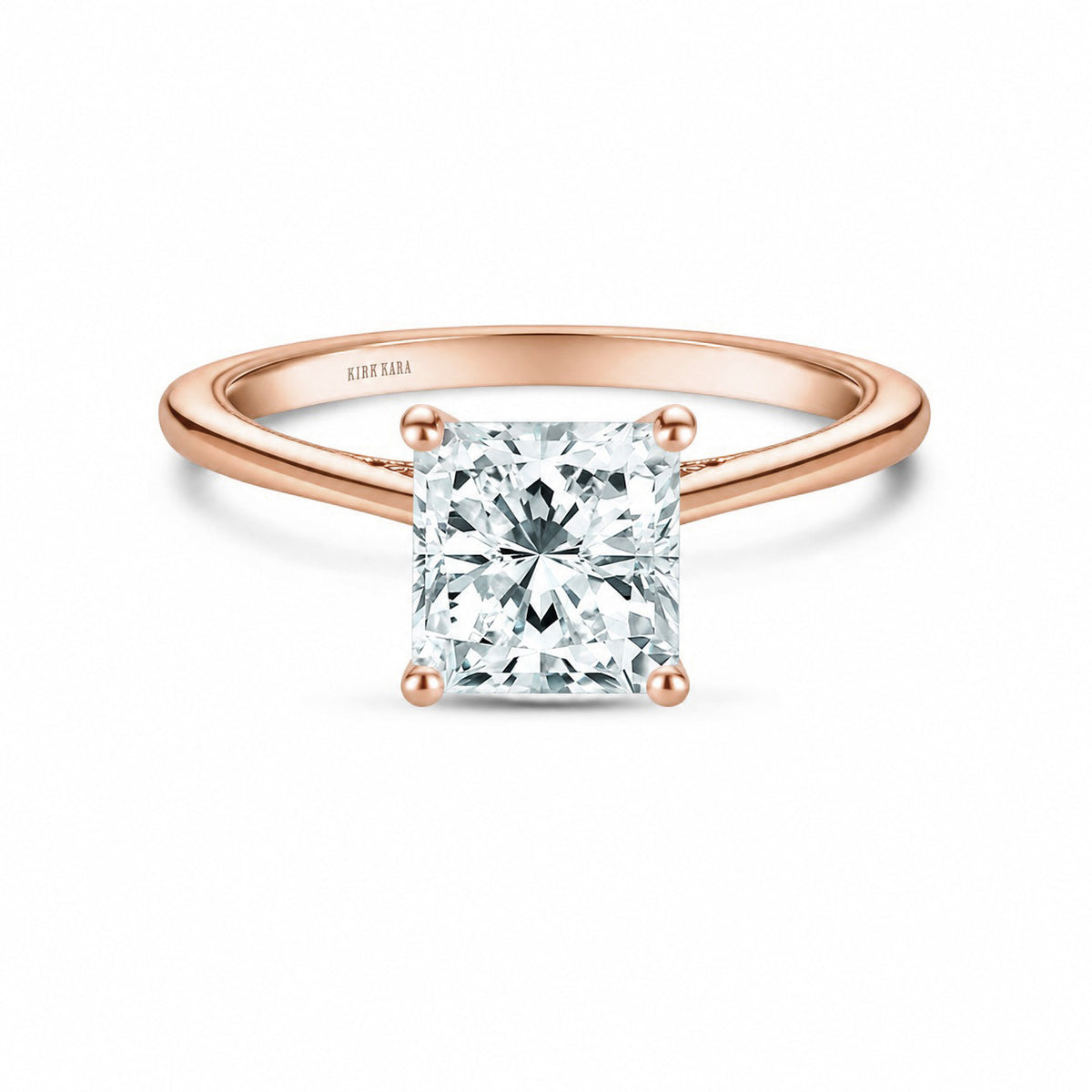 Cathedral Hidden Halo Solitaire Engagement Ring