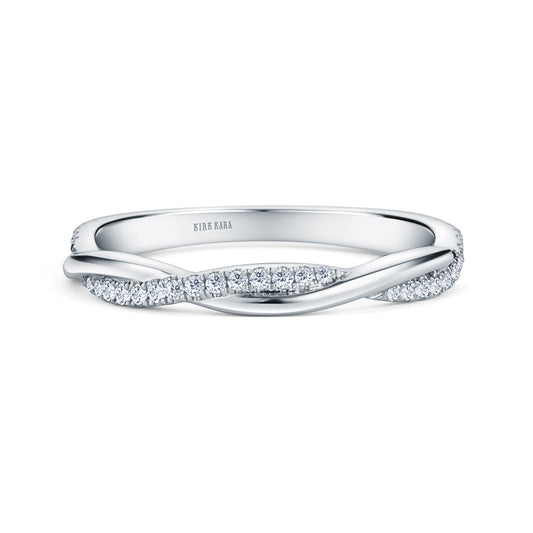 Thin Classic Diamond Twist Wedding Band