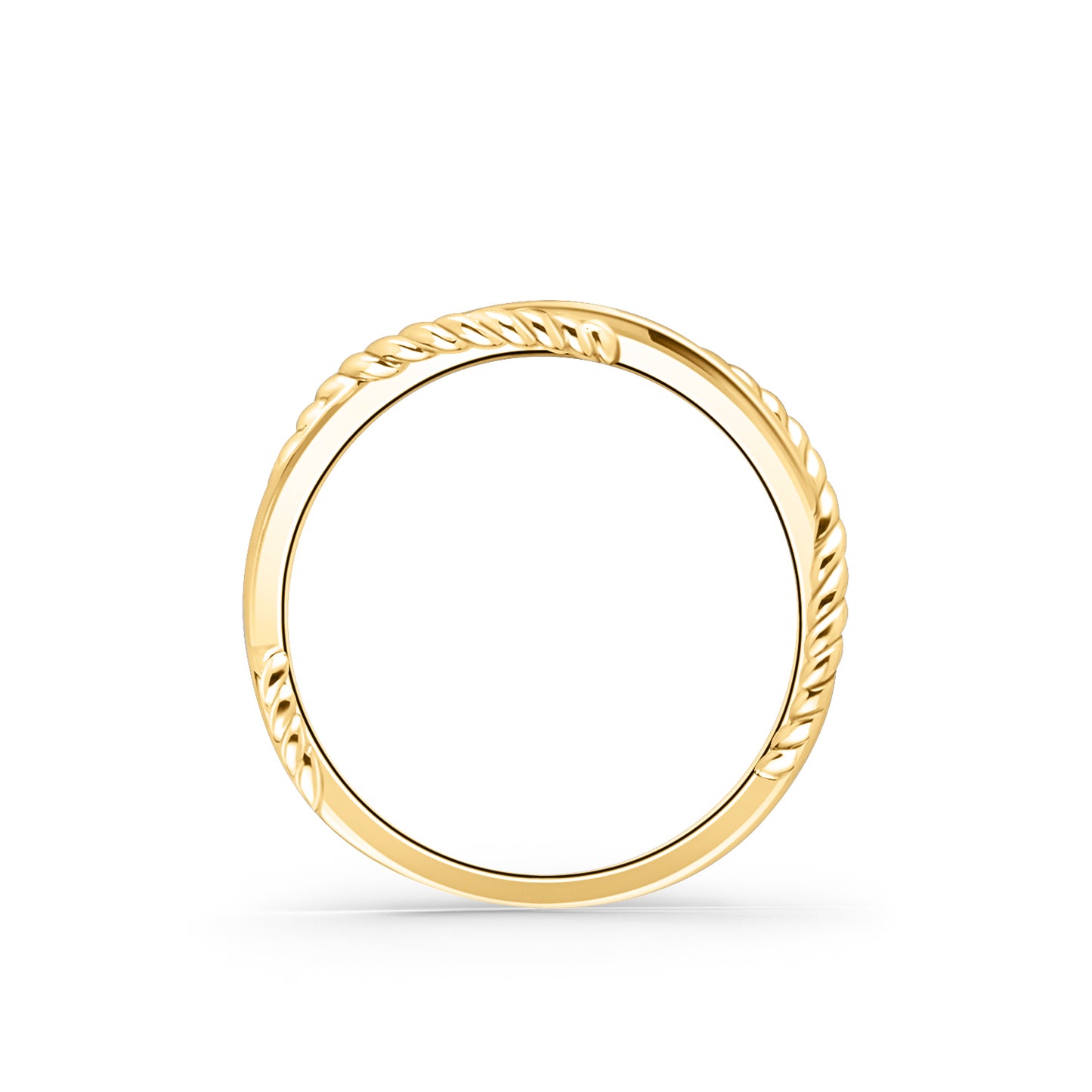 Rope Twist Channel Diamond Wedding Band