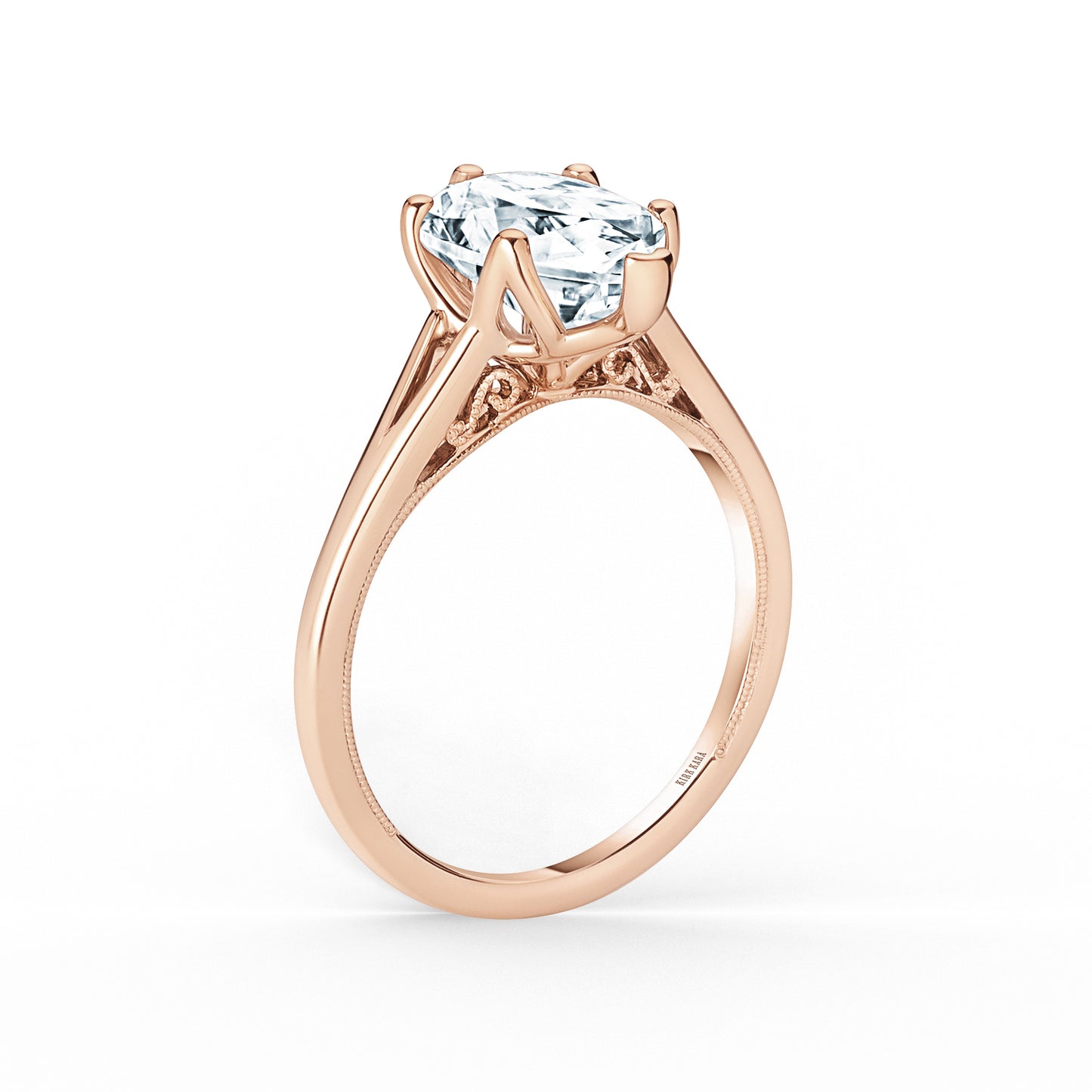 Fancy Split Shank High Polish Engagement Ring