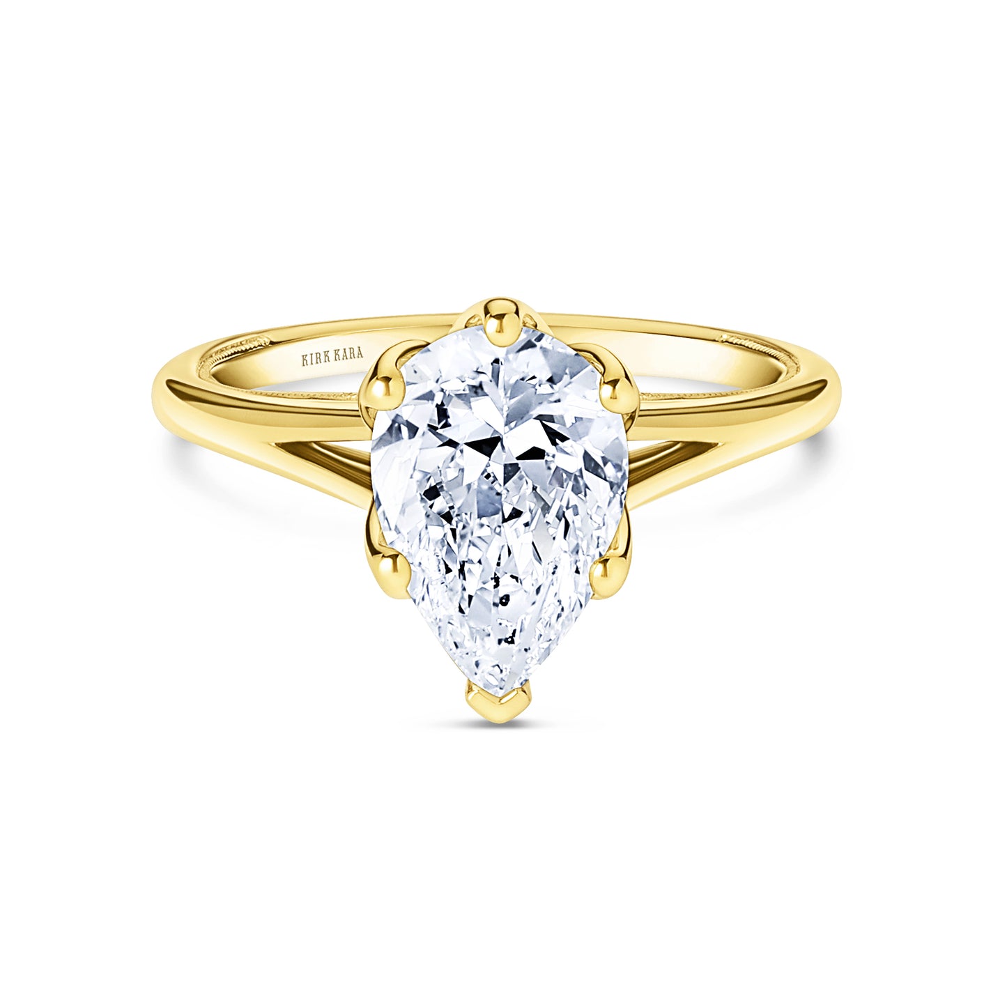 Fancy Split Shank High Polish Engagement Ring