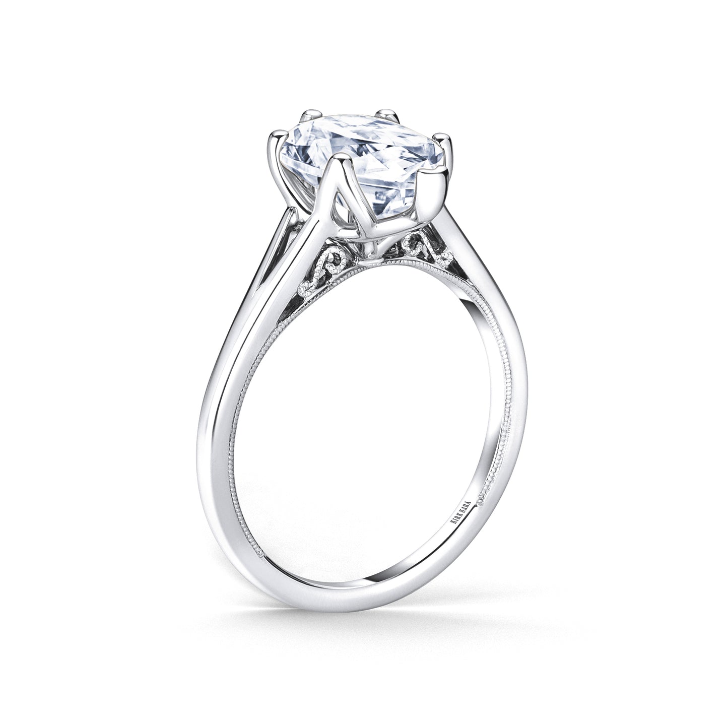 Fancy Split Shank High Polish Engagement Ring