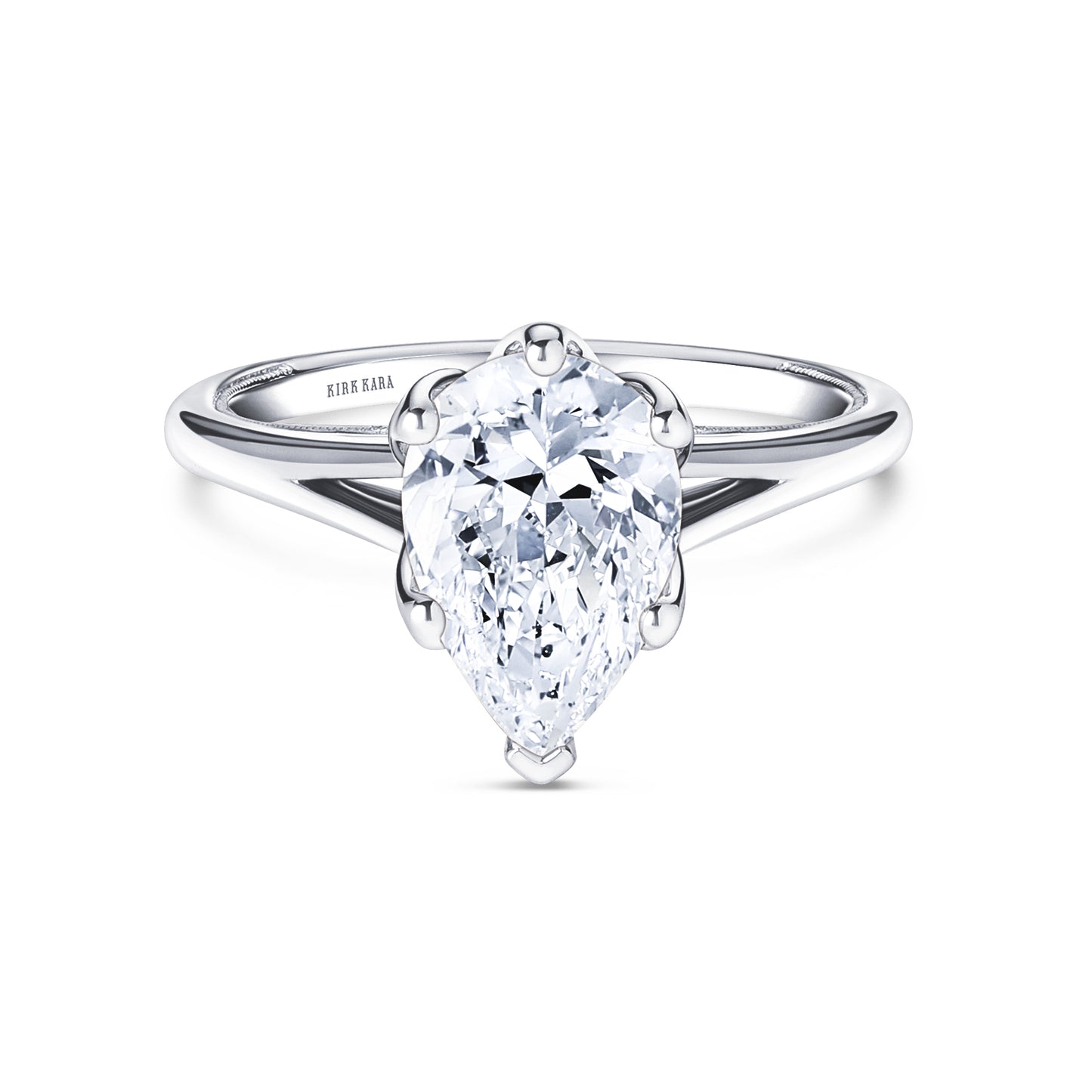 Fancy Split Shank High Polish Engagement Ring