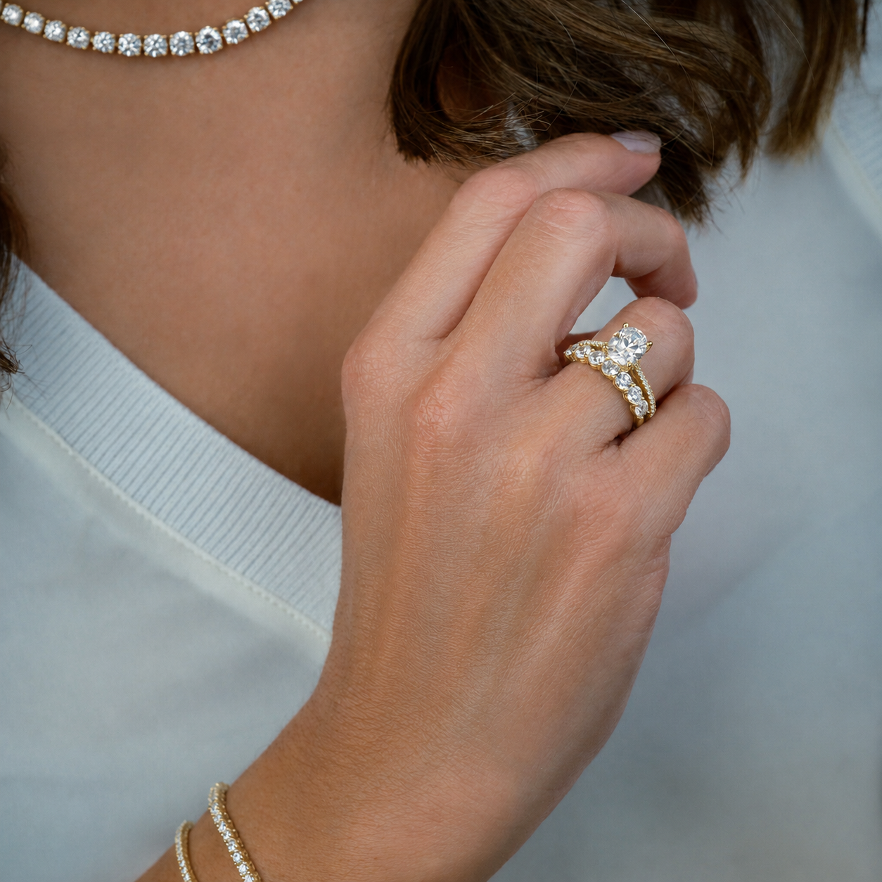 Hidden Halo Classic Solitaire Diamond Engagement Ring
