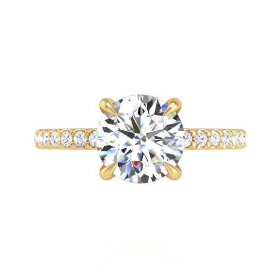Preset Diamond Solitaire Round Lab Diamond Engagement Ring