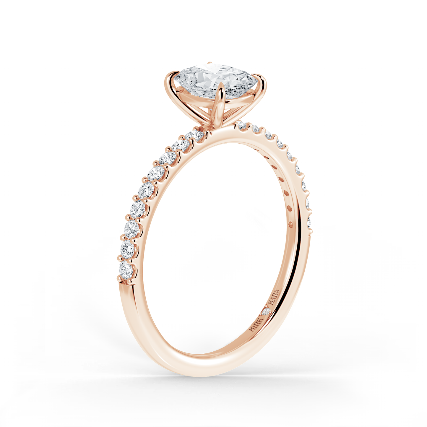 Preset Cushion Lab Diamond Engagement Ring - Center Diamond Included