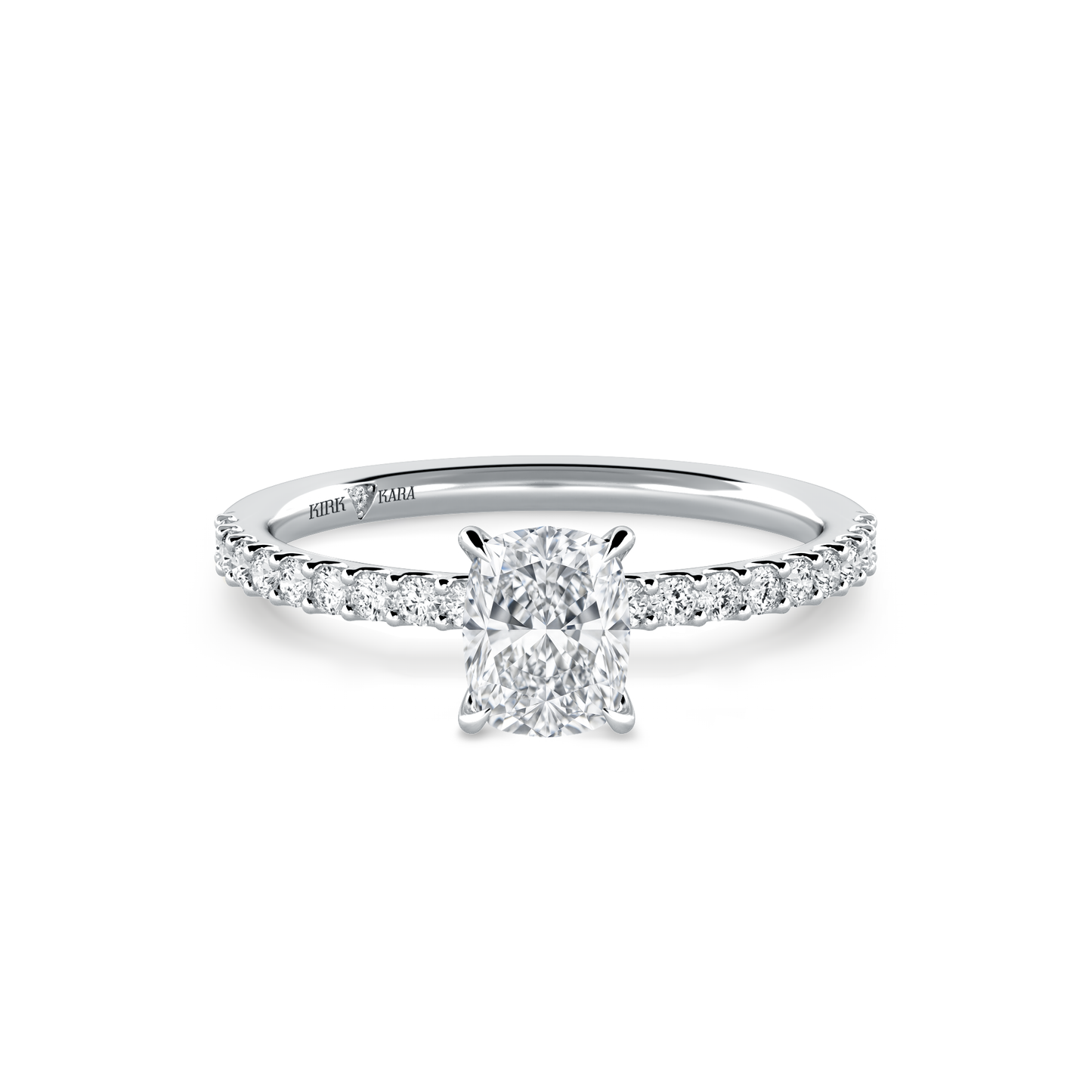 Preset Cushion Lab Diamond Engagement Ring - Center Diamond Included