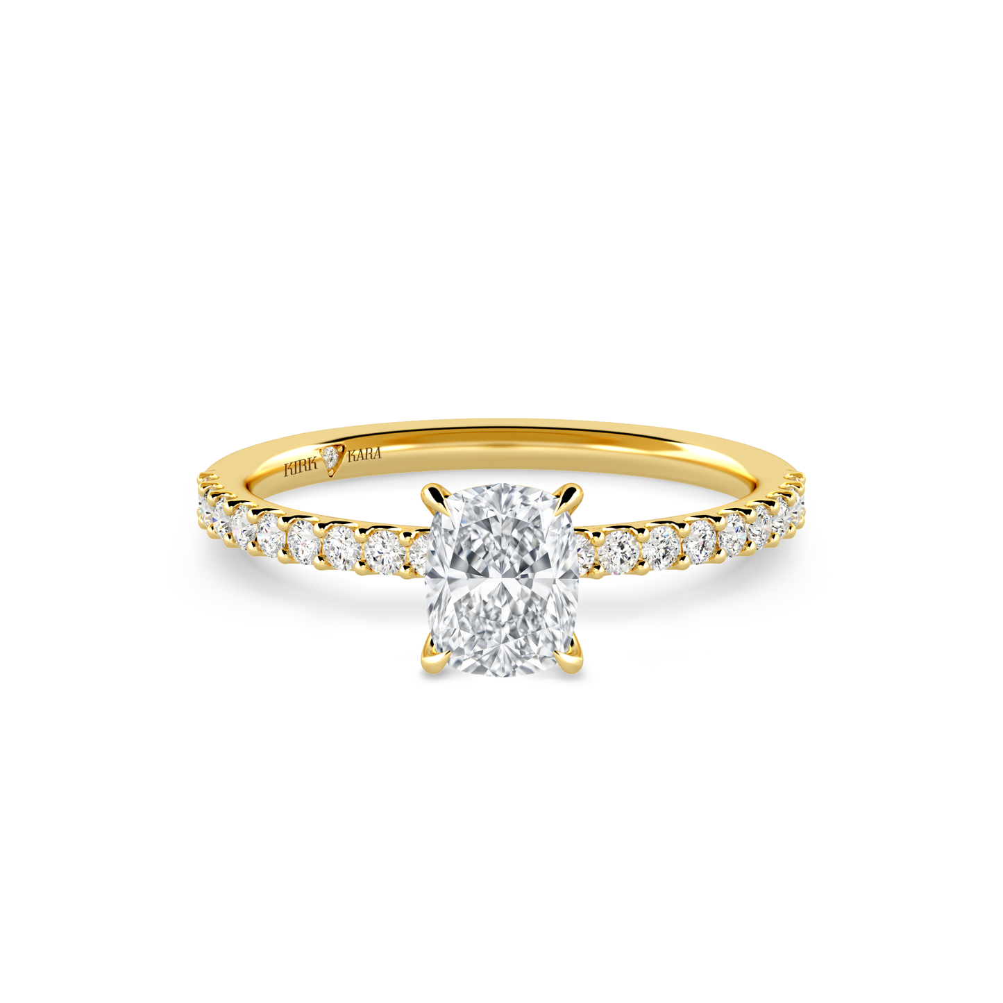 Preset Cushion Lab Diamond Engagement Ring - Center Diamond Included